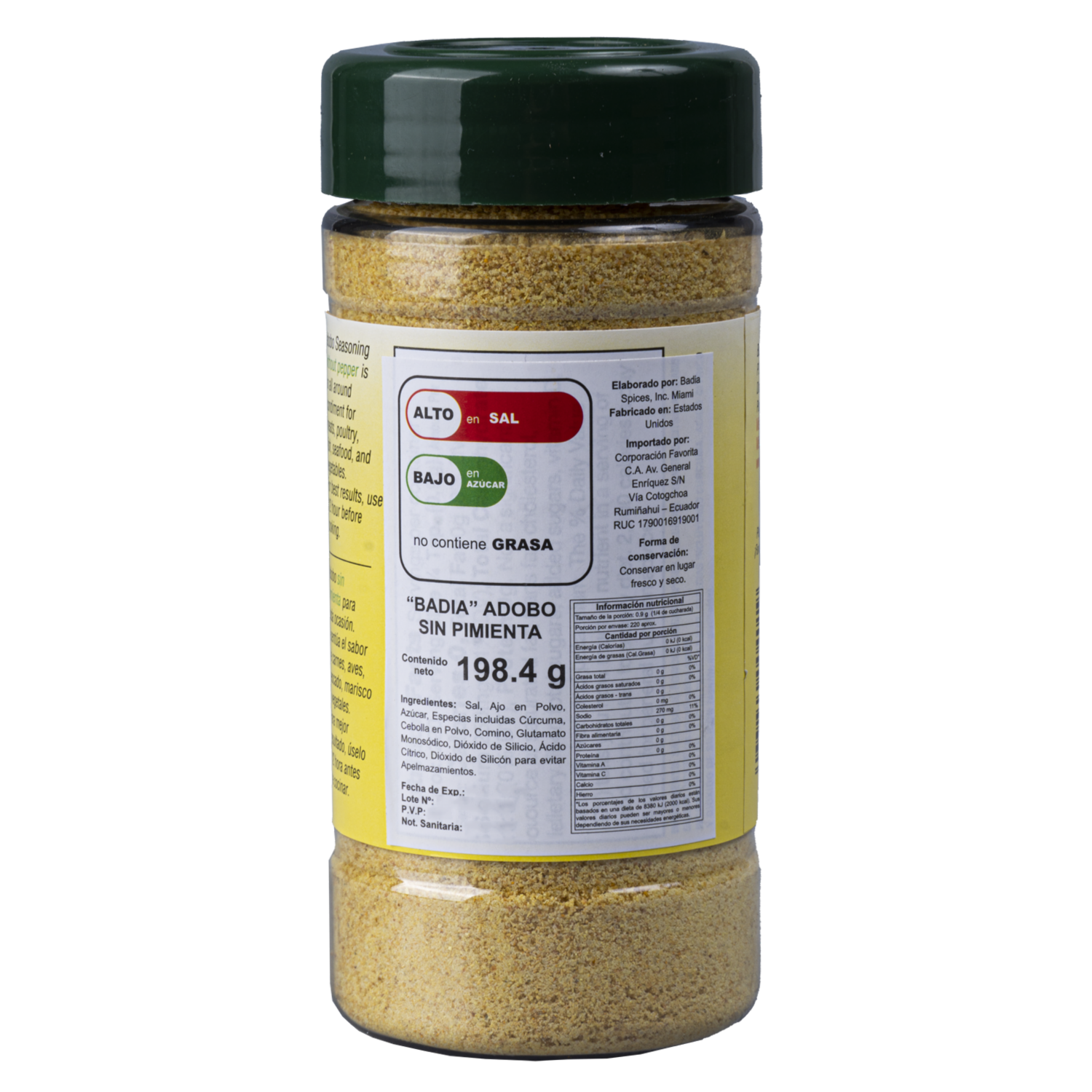 Adobo Sin Pimienta BADIA 198.40 G