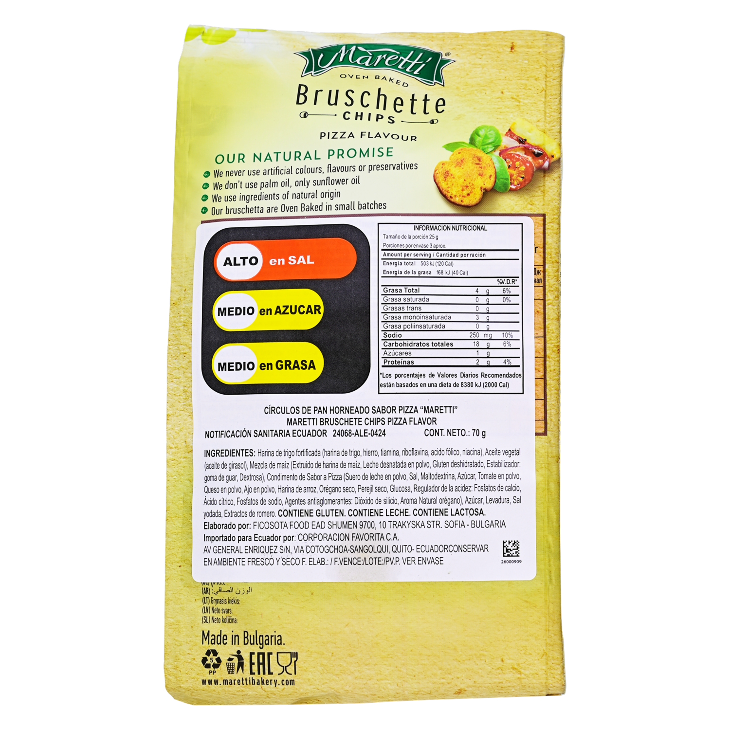Tostaditas Pizza MARETTI 70 G