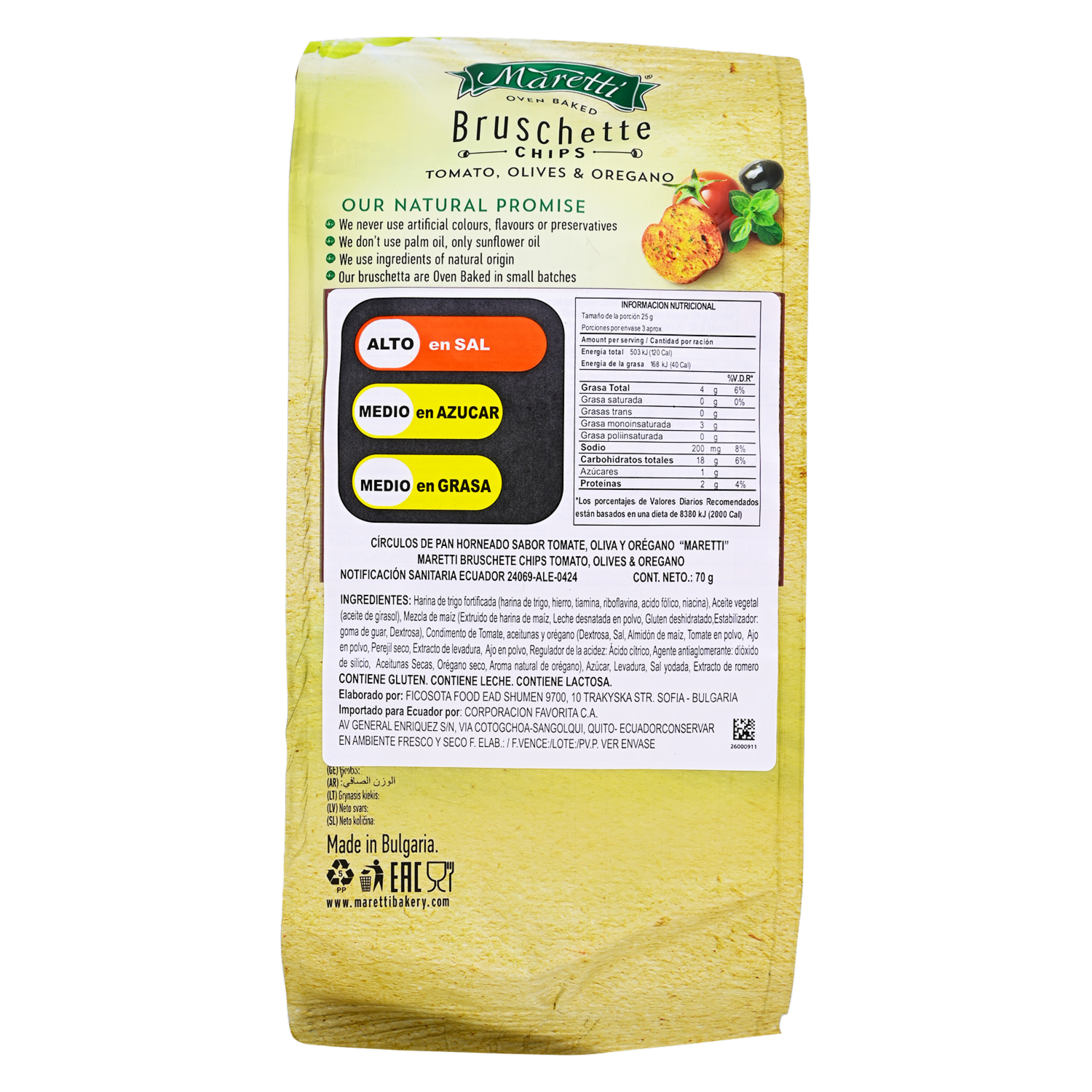 Tostaditas Tomate MARETTI 70 G
