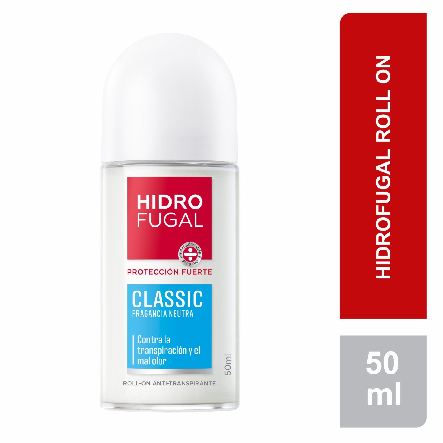Desodorante En Roll On Antitranspirante Classic Fragancia Neutral HIDROFUGAL 50 Ml
