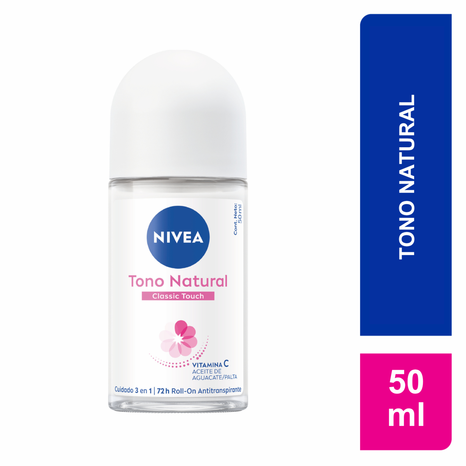 Desodorante En Roll On Para Dama Aclarado Natural NIVEA 50 Ml