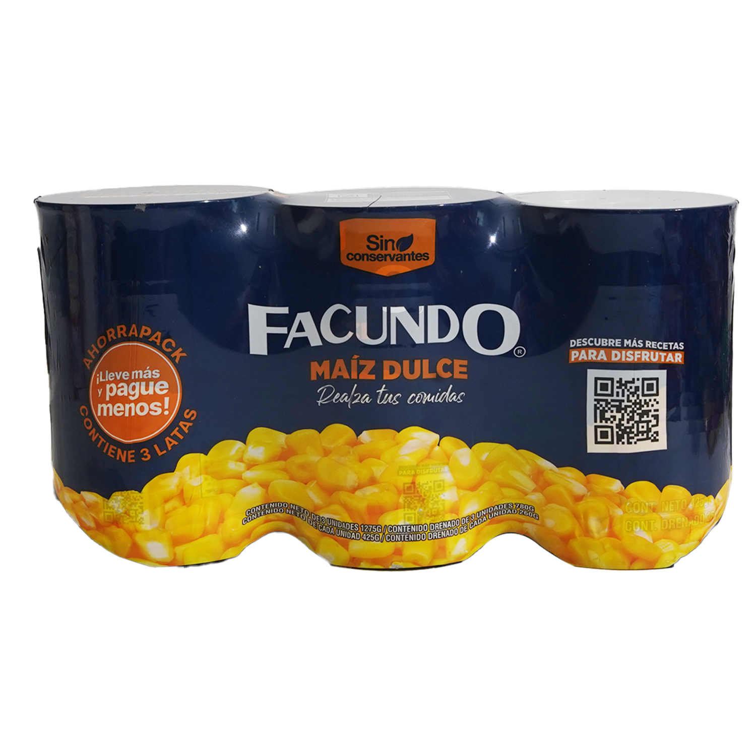 Maíz Dulce Tradicional FACUNDO 3 X 425 G