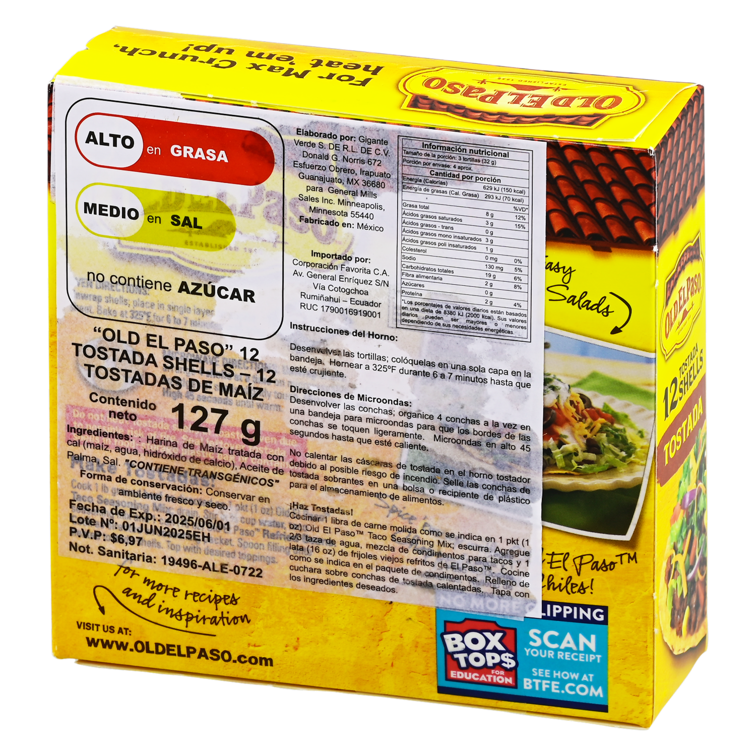 Tortilla De Maíz Sin Gluten OLD EL PASO 127 G