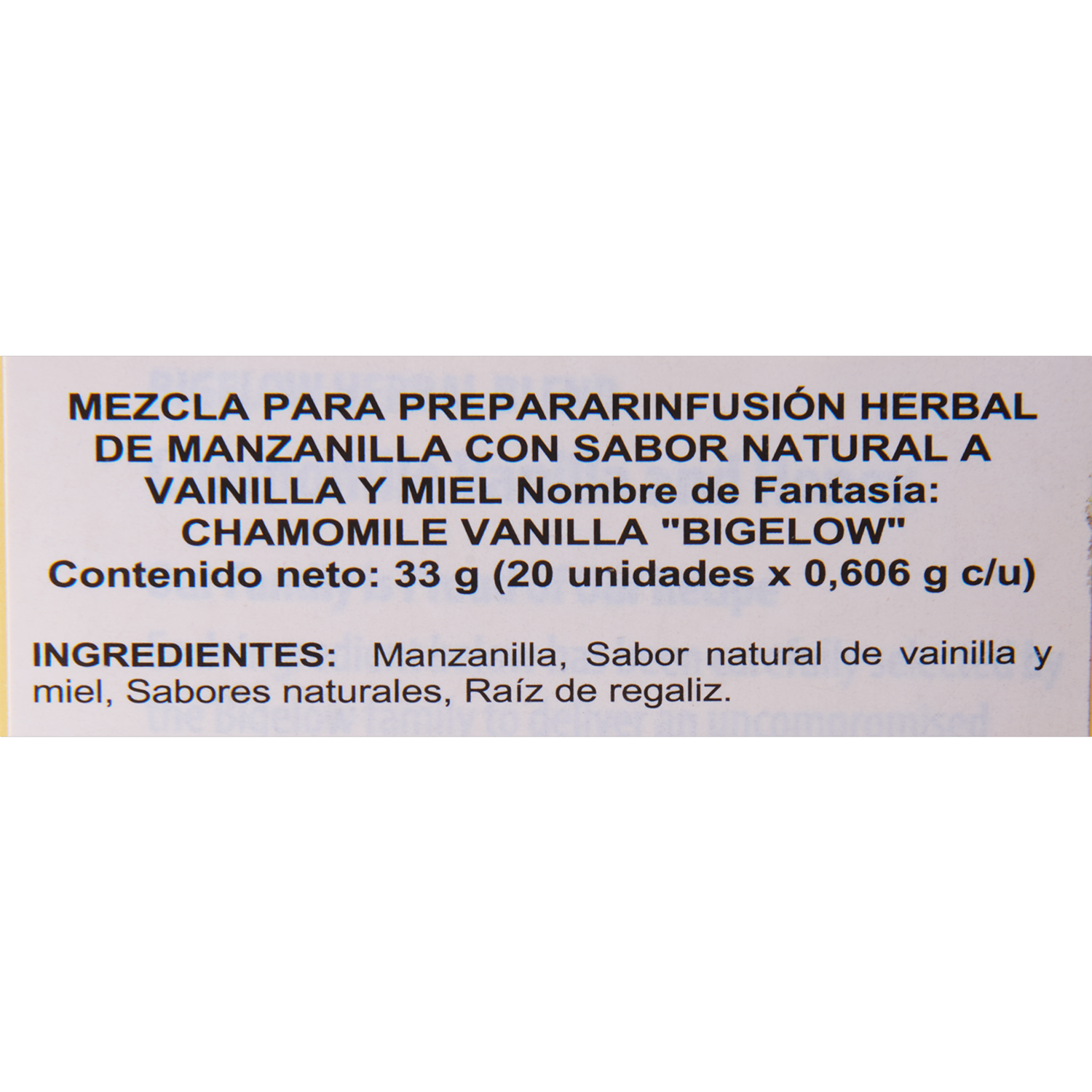 Té De Manzanilla Y Vainilla BIGELOW 33 G