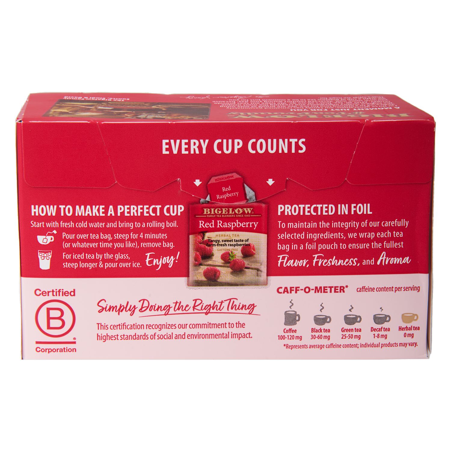 Té De Frambuesas Roja BIGELOW 33 G