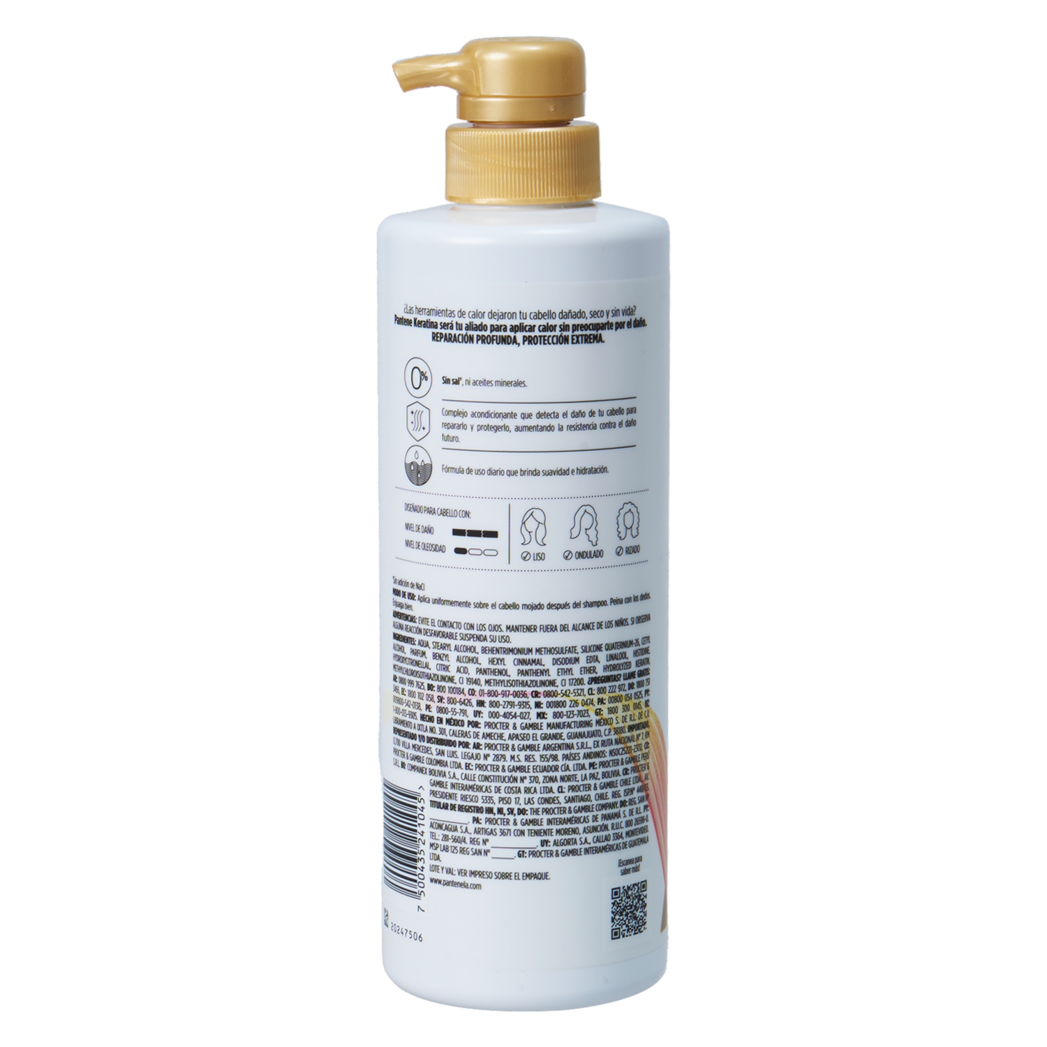 Acondicionador De Cabello Línea Miracles Keratina Repara Y Protege PANTENE 510 Ml