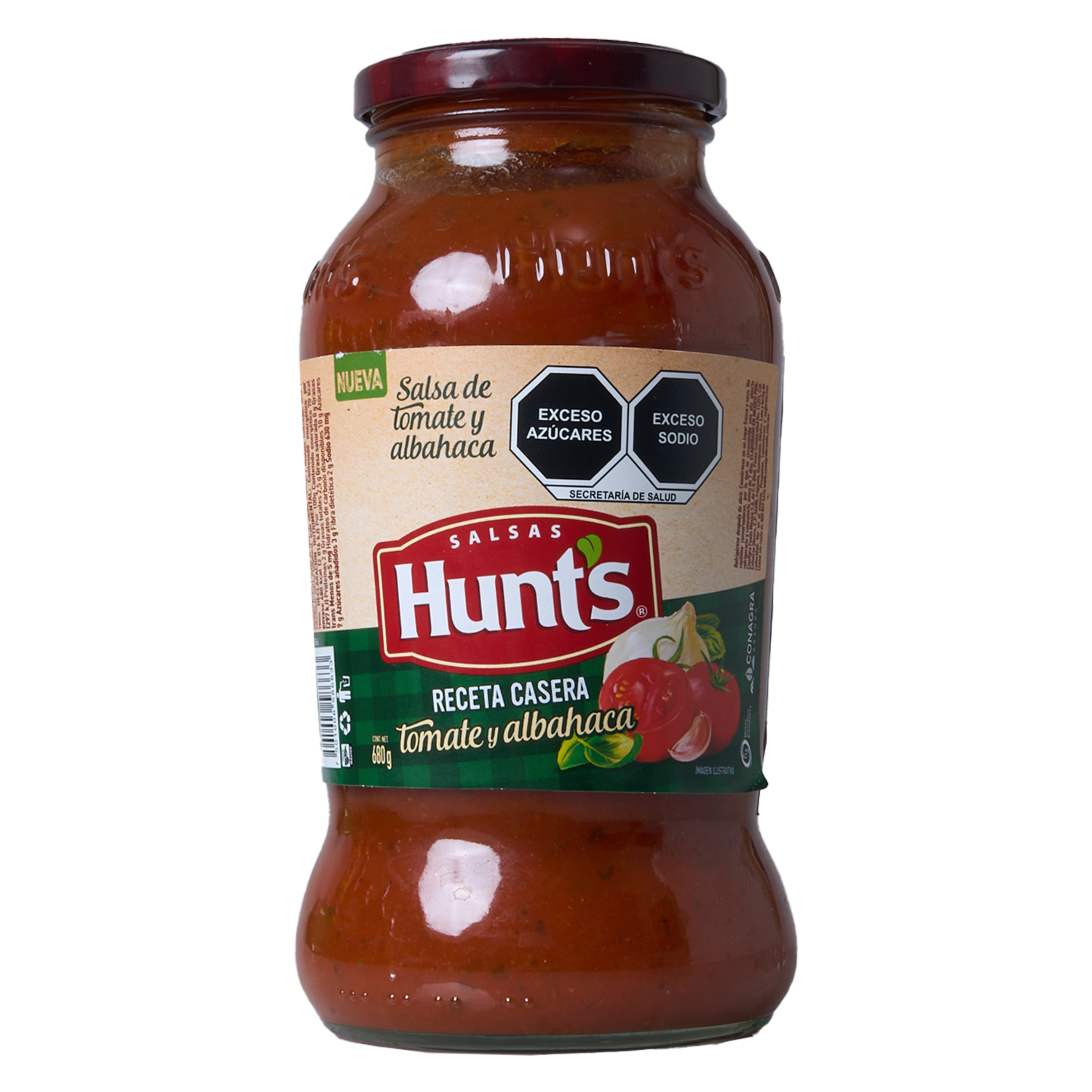 Salsa De Tomate Y Albahaca HUNT’S 680 G
