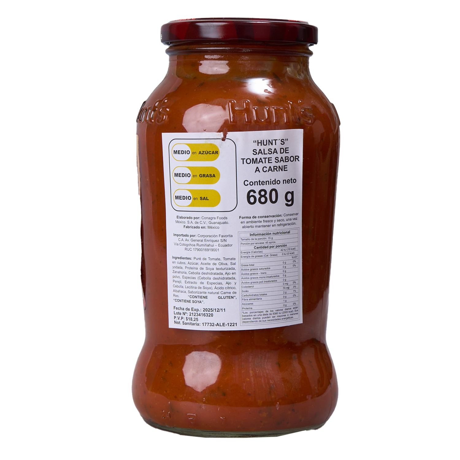 Salsa De Tomate Sabor A Carne HUNT’S 680  G