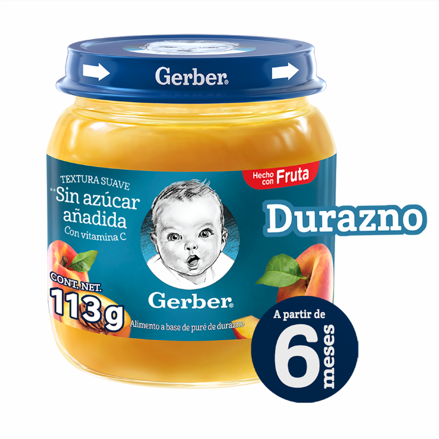 Compota De Durazno GERBER 114 G