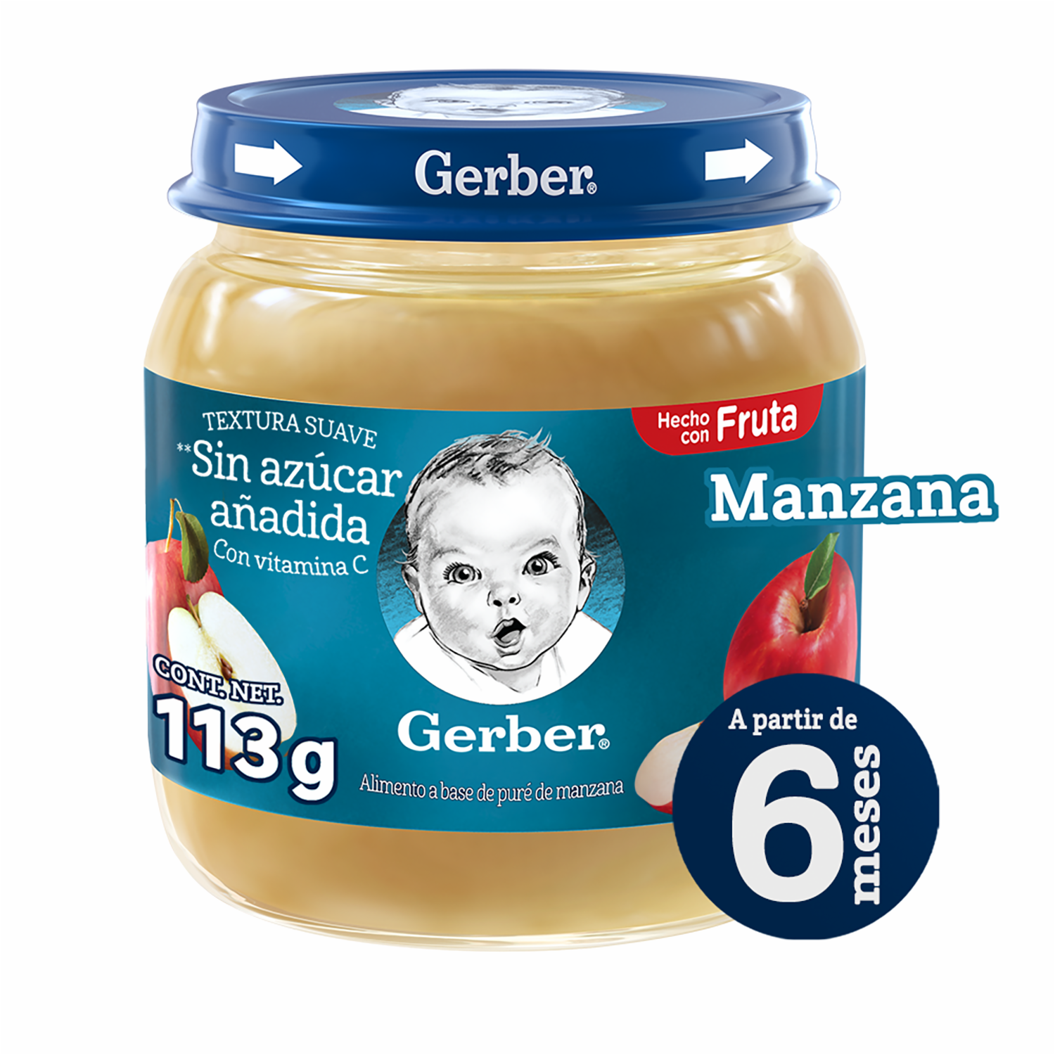 Compota De Manzana GERBER 113 G