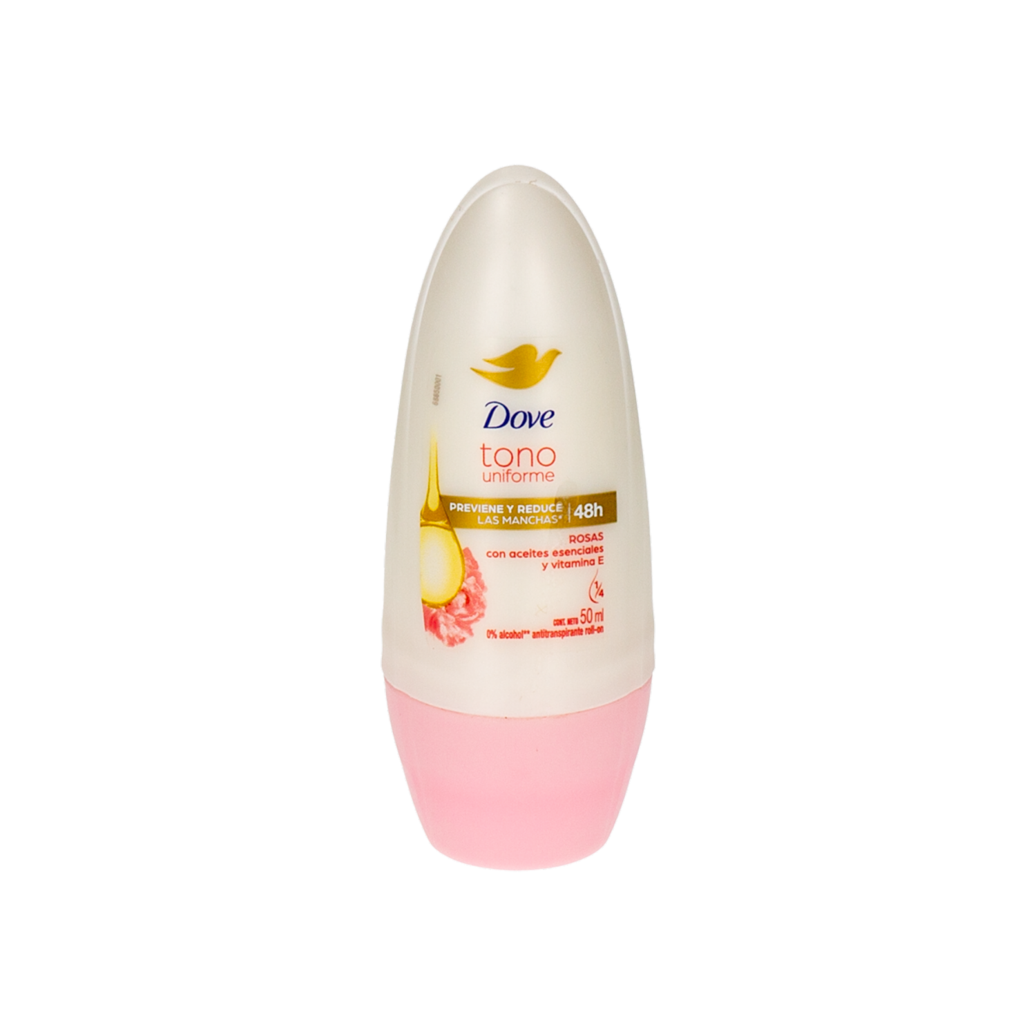 Desodorante En Roll On Para Dama Fragancia Rosas Tono Uniforme DOVE 50 Ml
