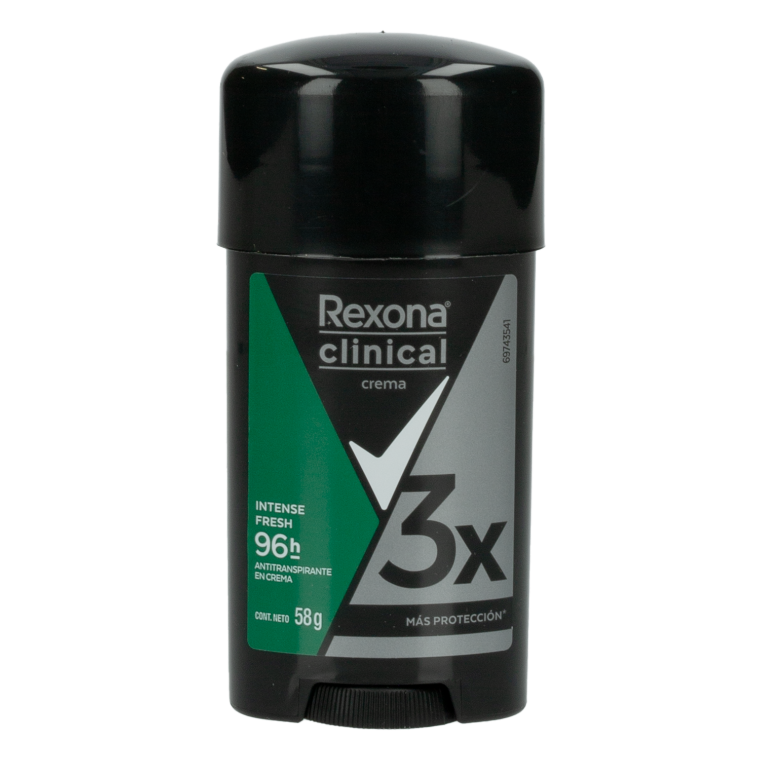 Desodorante En Crema Clinical Intense Fresh 96H Para Caballero REXONA 58 G