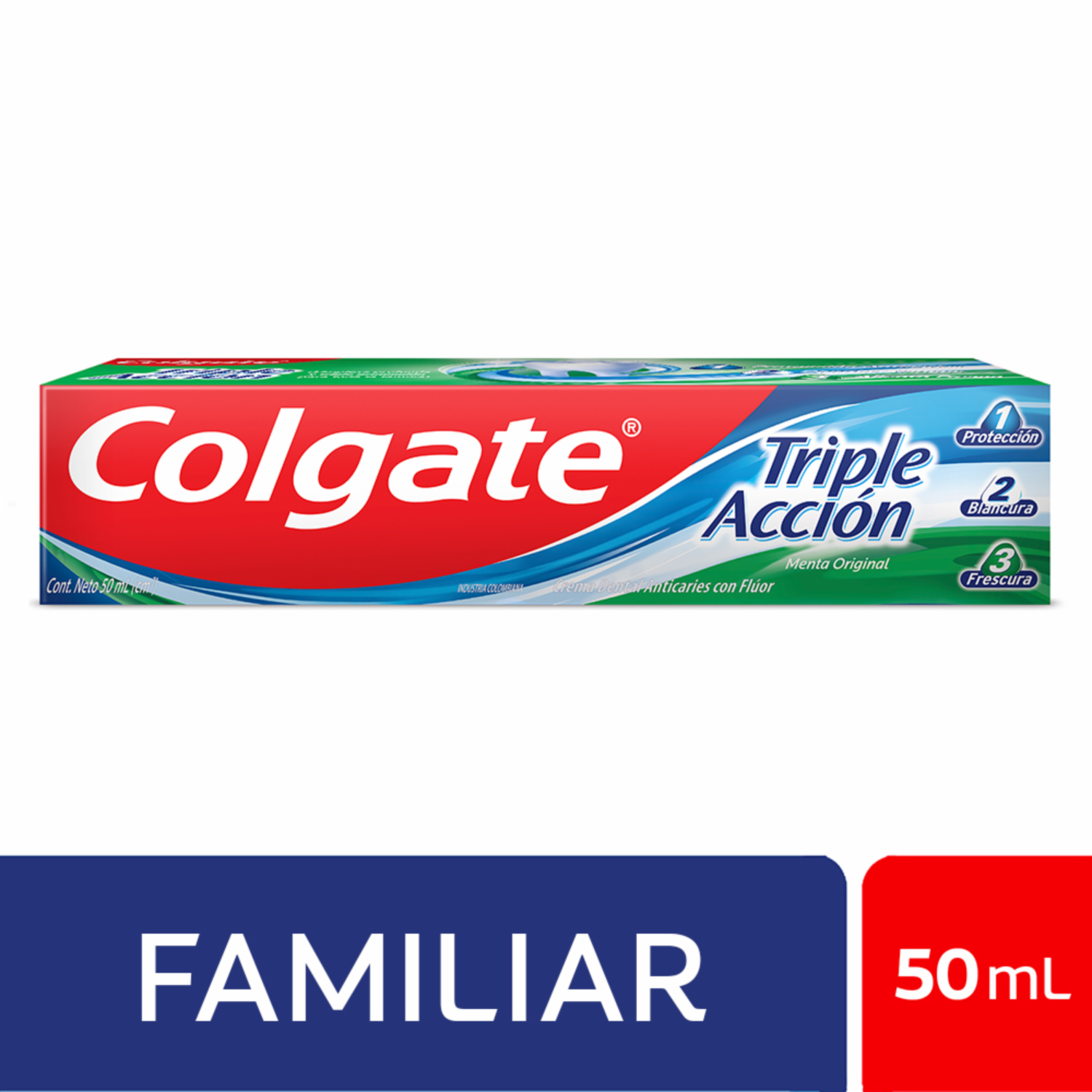 Pasta Dental Triple Acción Menta Original COLGATE 50 Ml