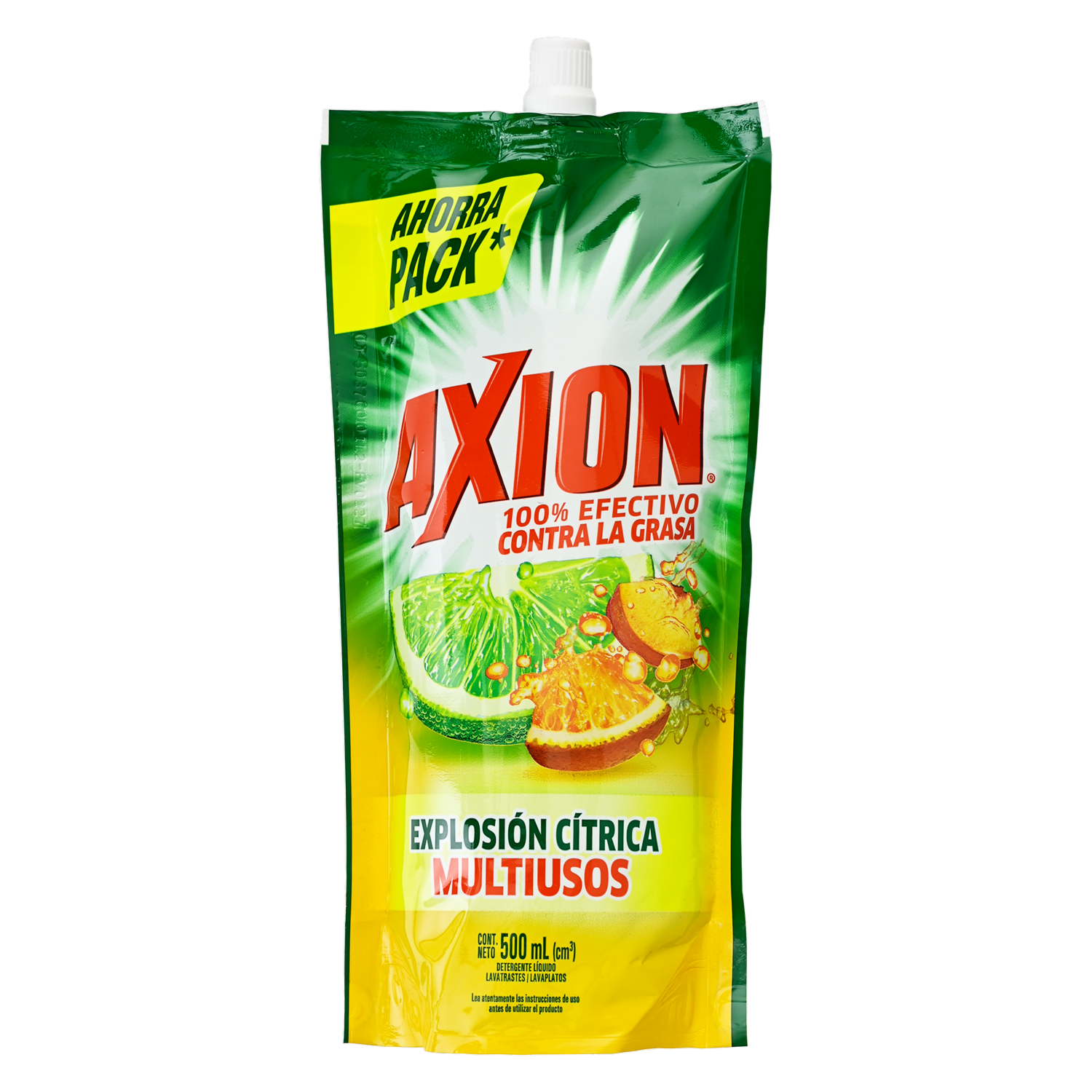 Detergente Líquido Multiusos Fragancia Explosión Cítrica AXION 500 Ml