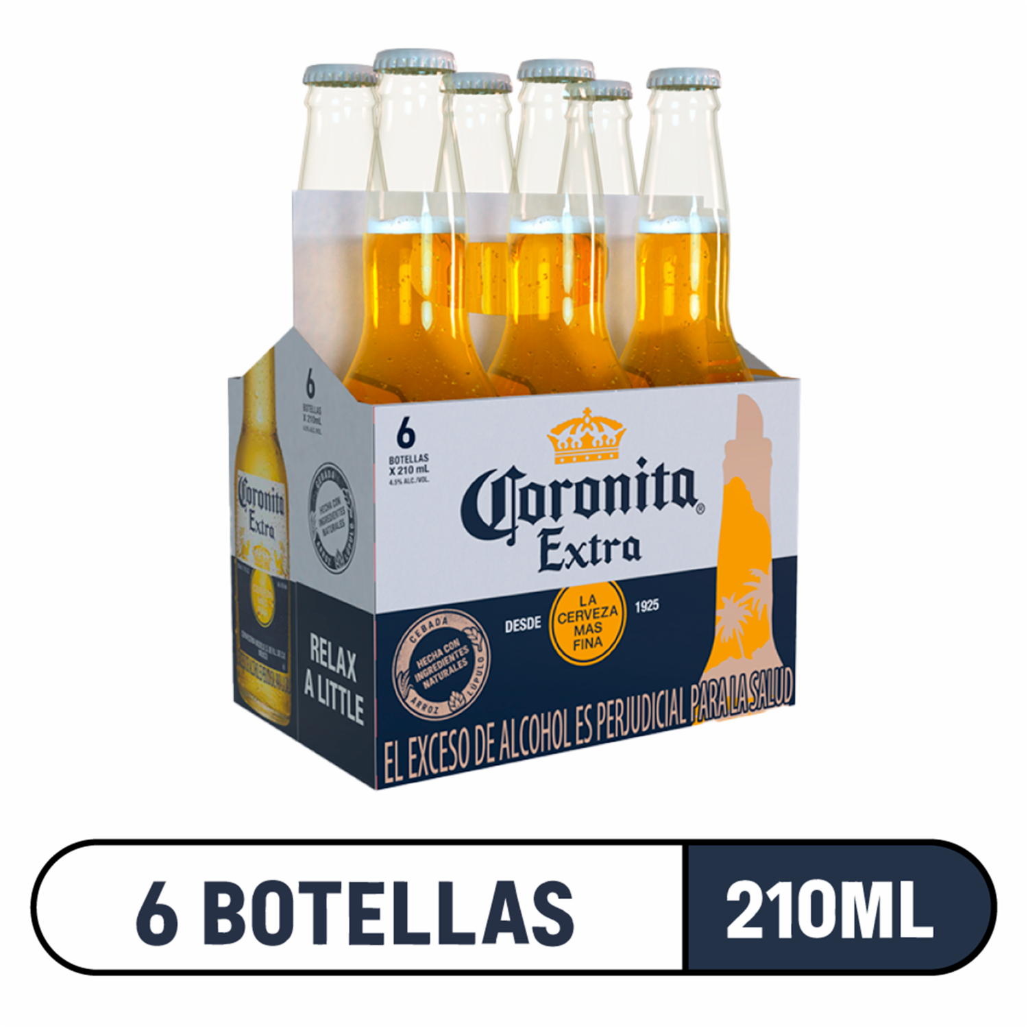 Cerveza Coronita Extra CORONA 6X210 Ml