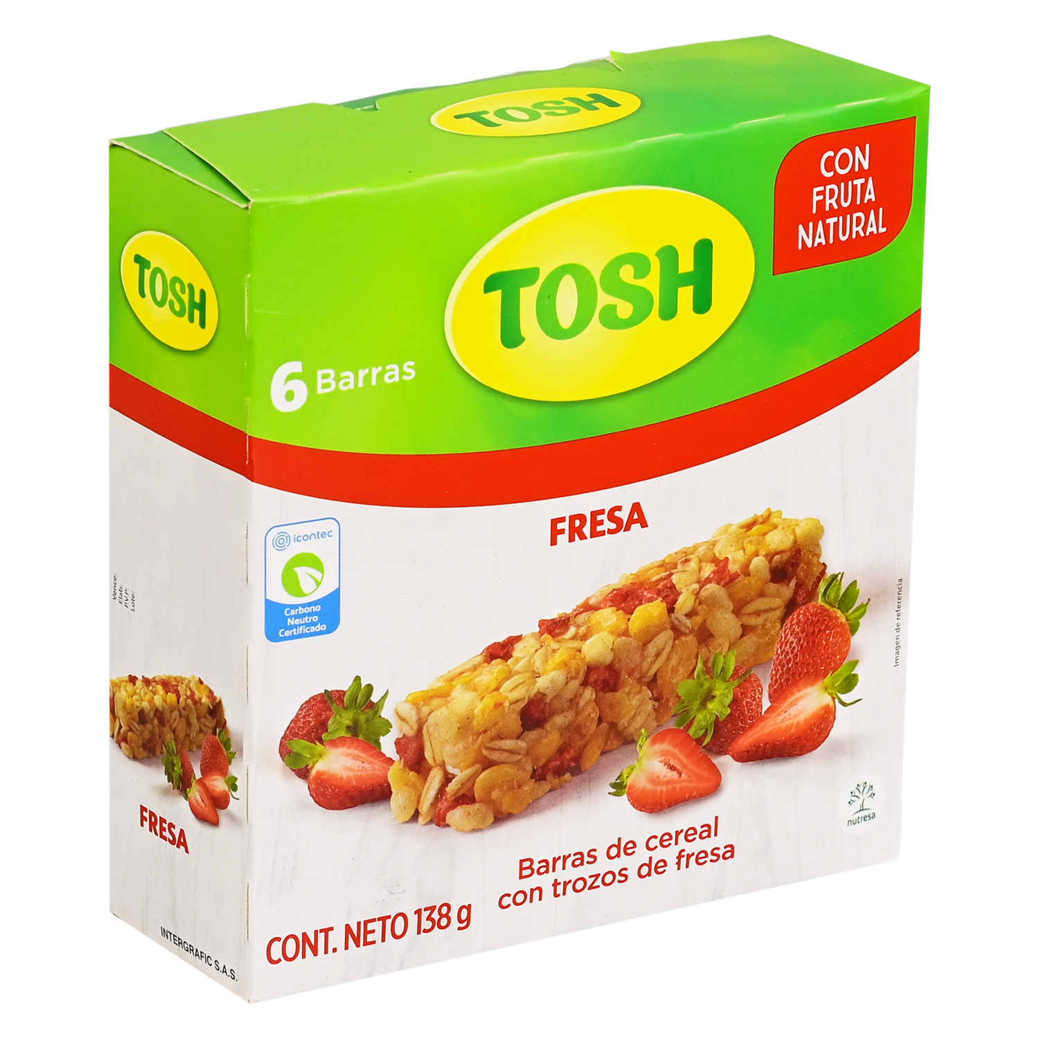 Barra De Proteína De Fresa TOSH 138 G