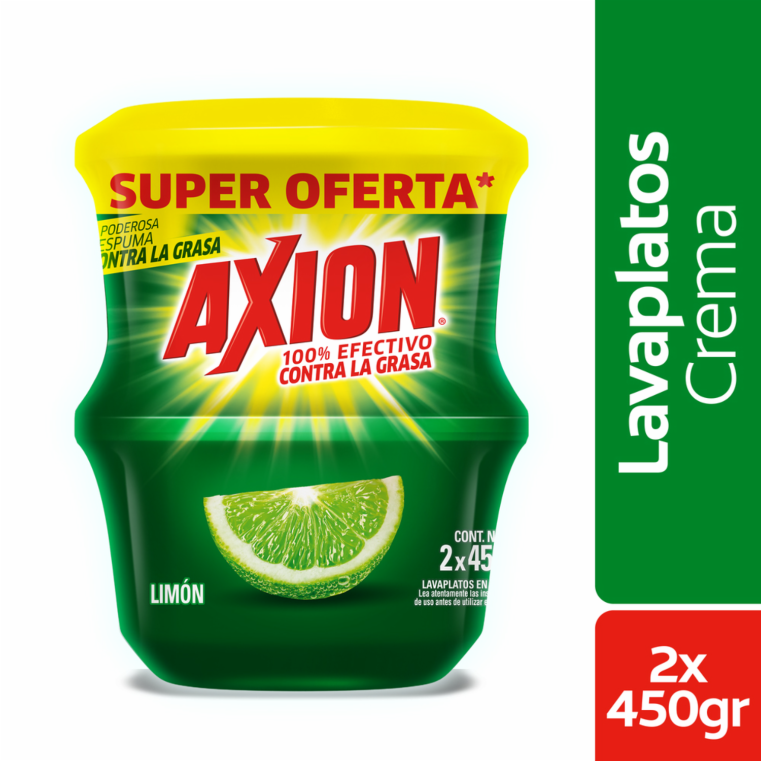 Lavavajillas En Crema Limón AXION 2 X 450 G