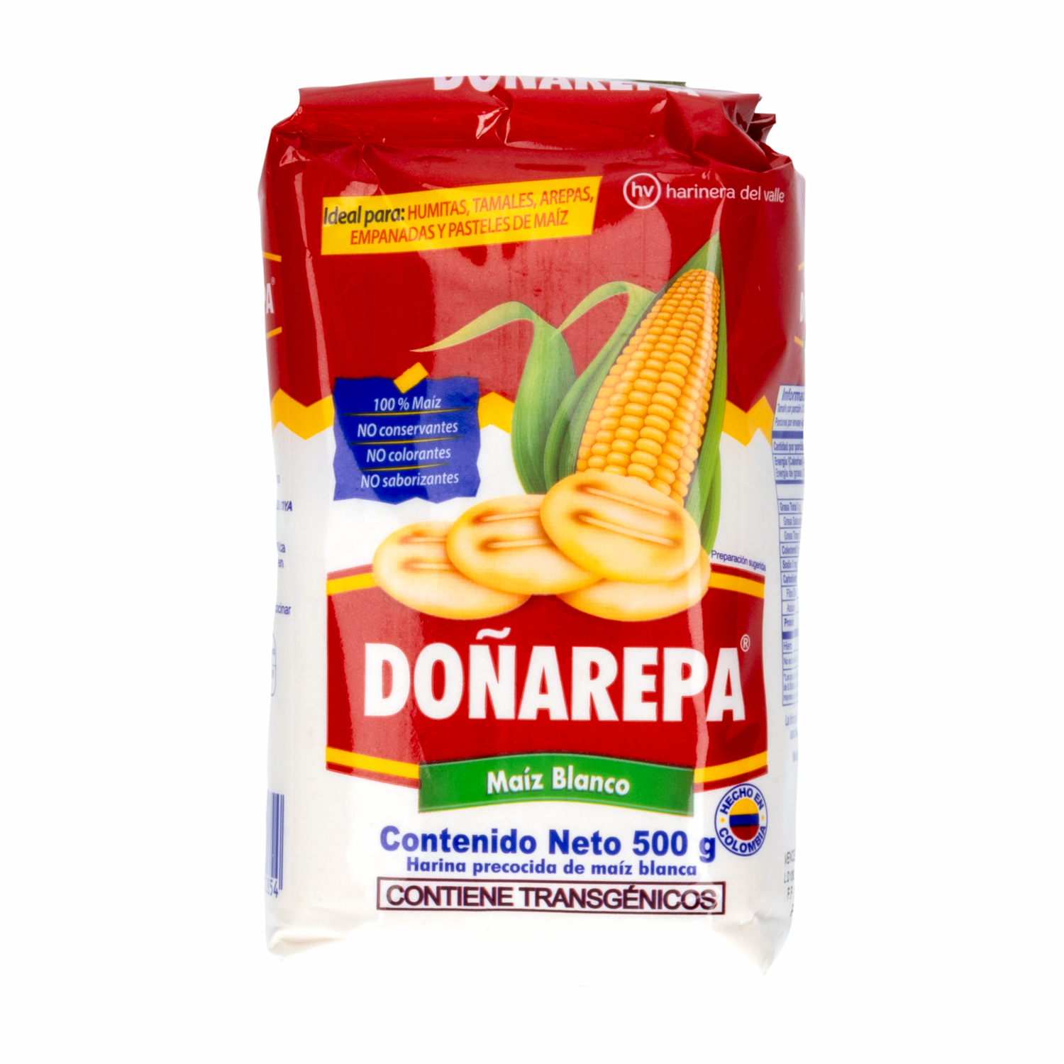 Harina De Maíz Blanco Extrafina DOÑA AREPA 500 G