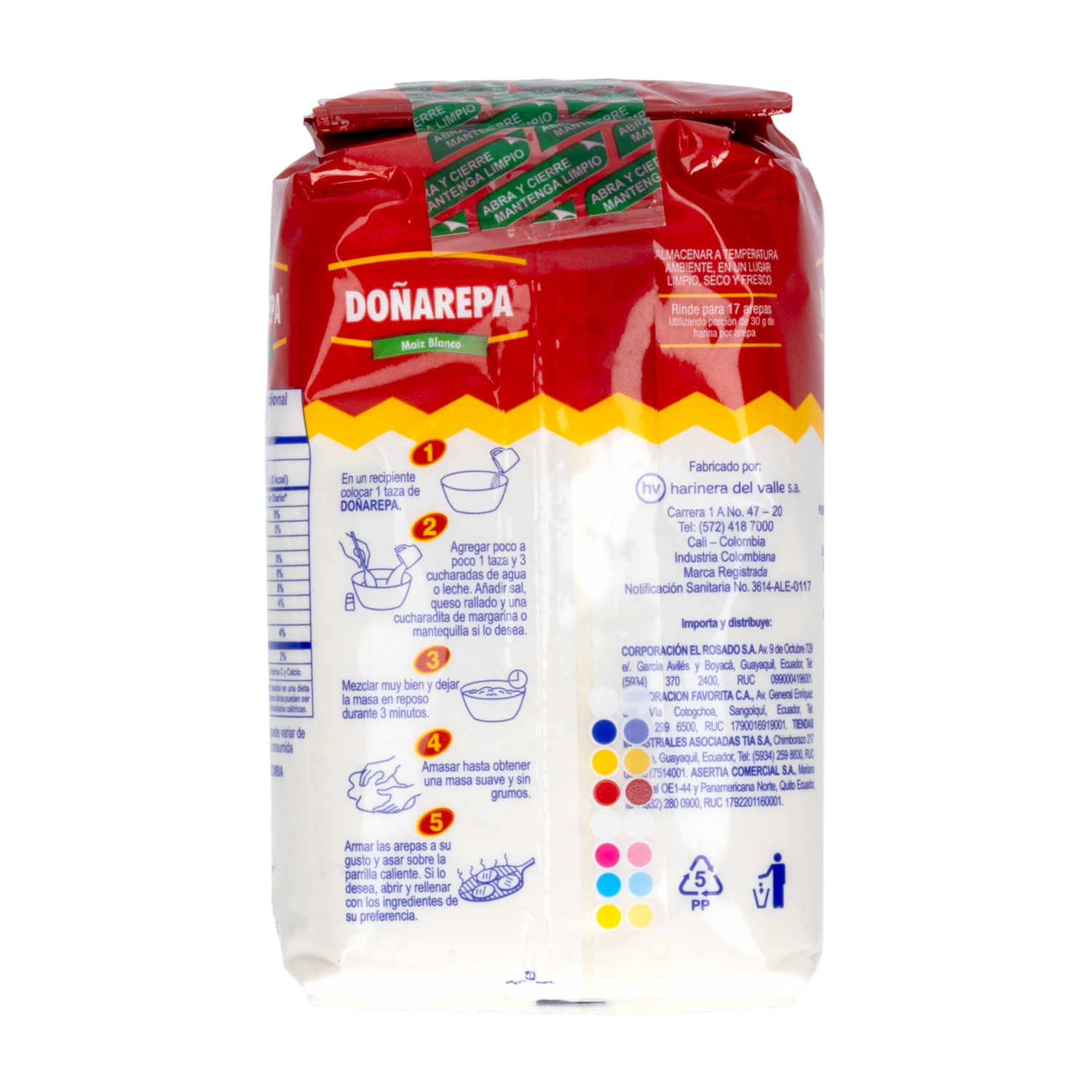 Harina De Maíz Blanco Extrafina DOÑA AREPA 500 G