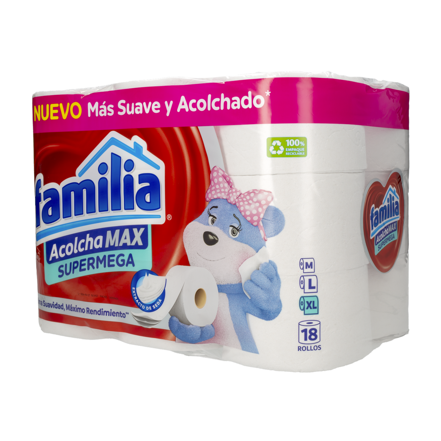 Papel Higiénico Super Megarollo FAMILIA 18 Rollos