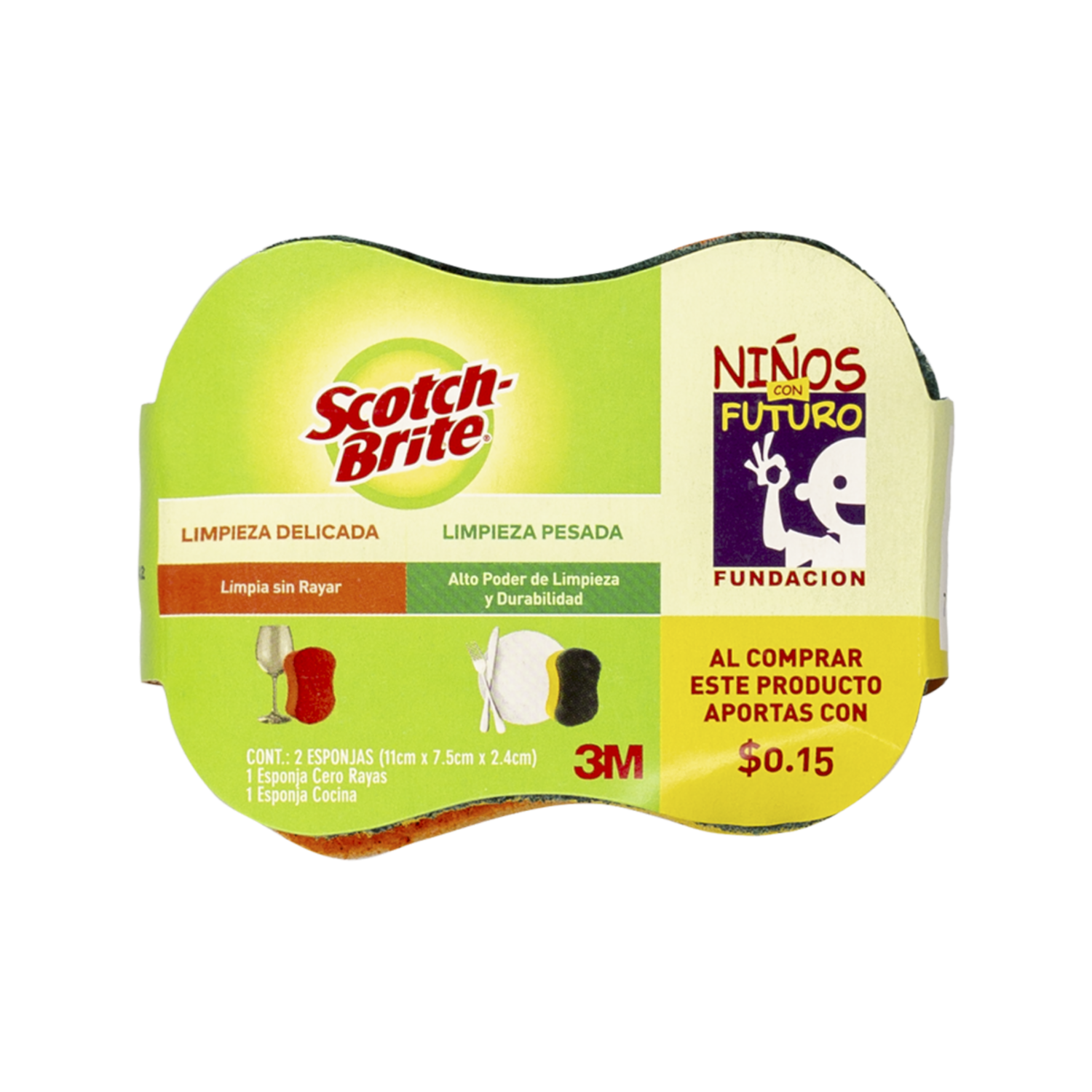 Pack De Esponja Fundación Niños Con Futuro SCOTCH-BRITE 2 Uds