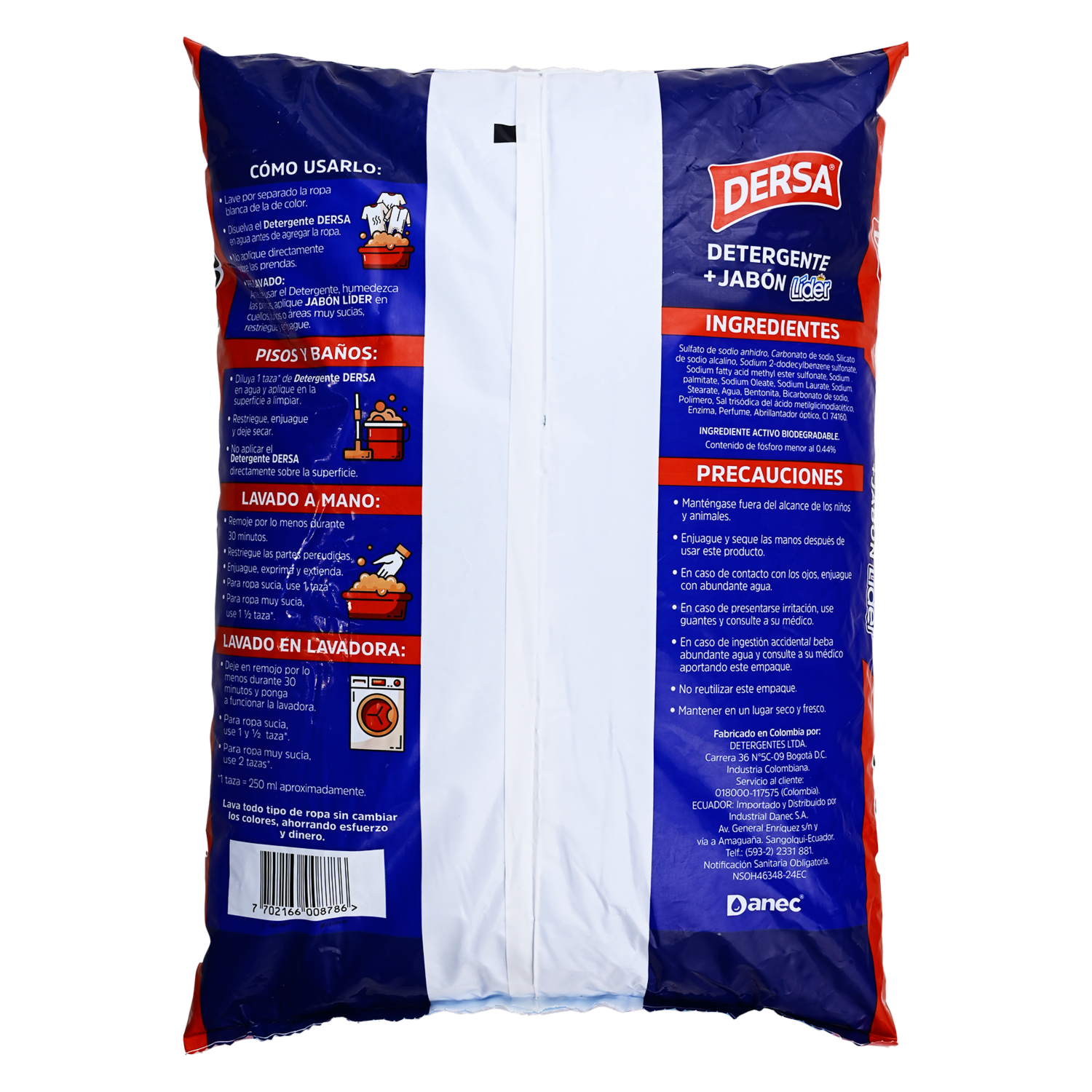 Detergente En Polvo Con Partículas De Jabón DERSA 5 Kg