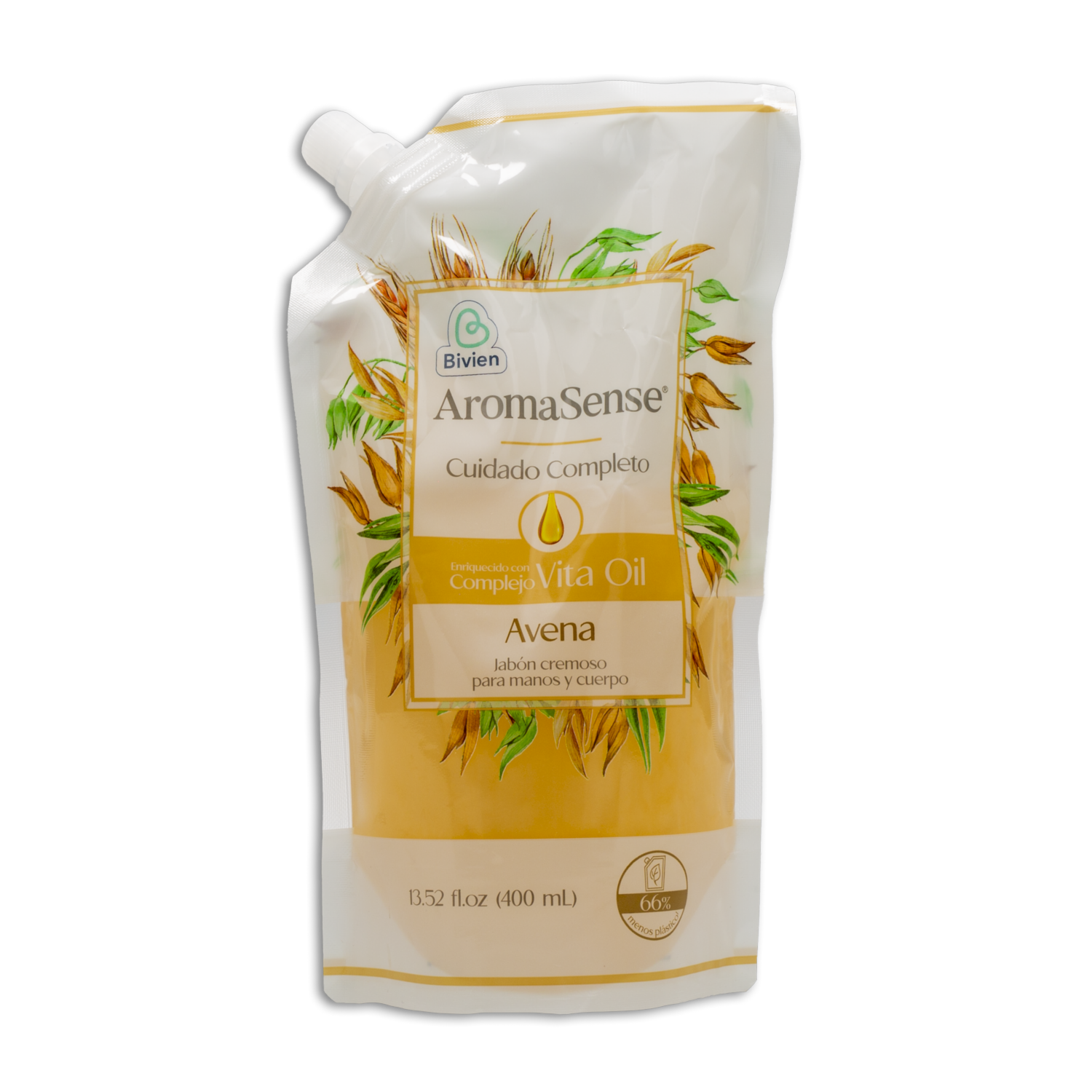 Jabón Cremoso De Avena Para Cuerpo Y Manos AROMAESENSE 400 Ml