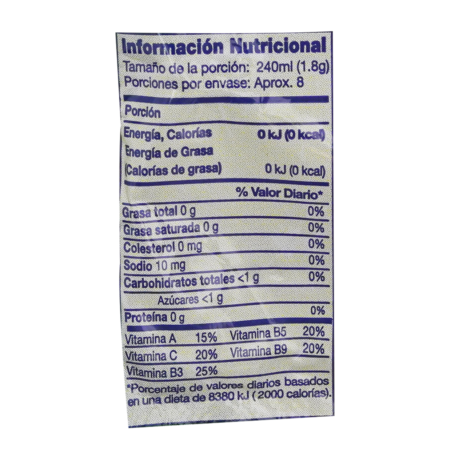 Jugo En Polvo Sabor a Limonada YA 15 g