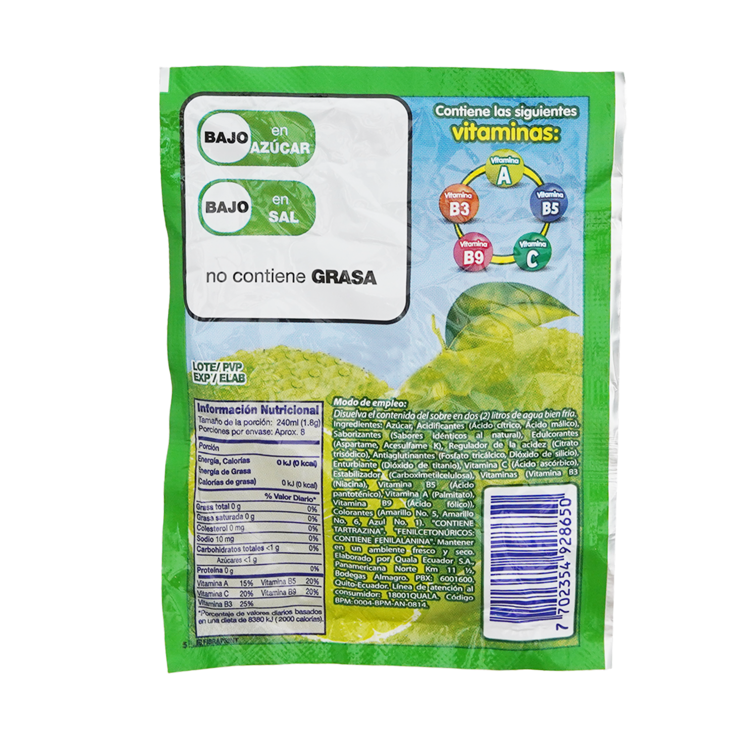 Jugo En Polvo Sabor a Limonada YA 15 g
