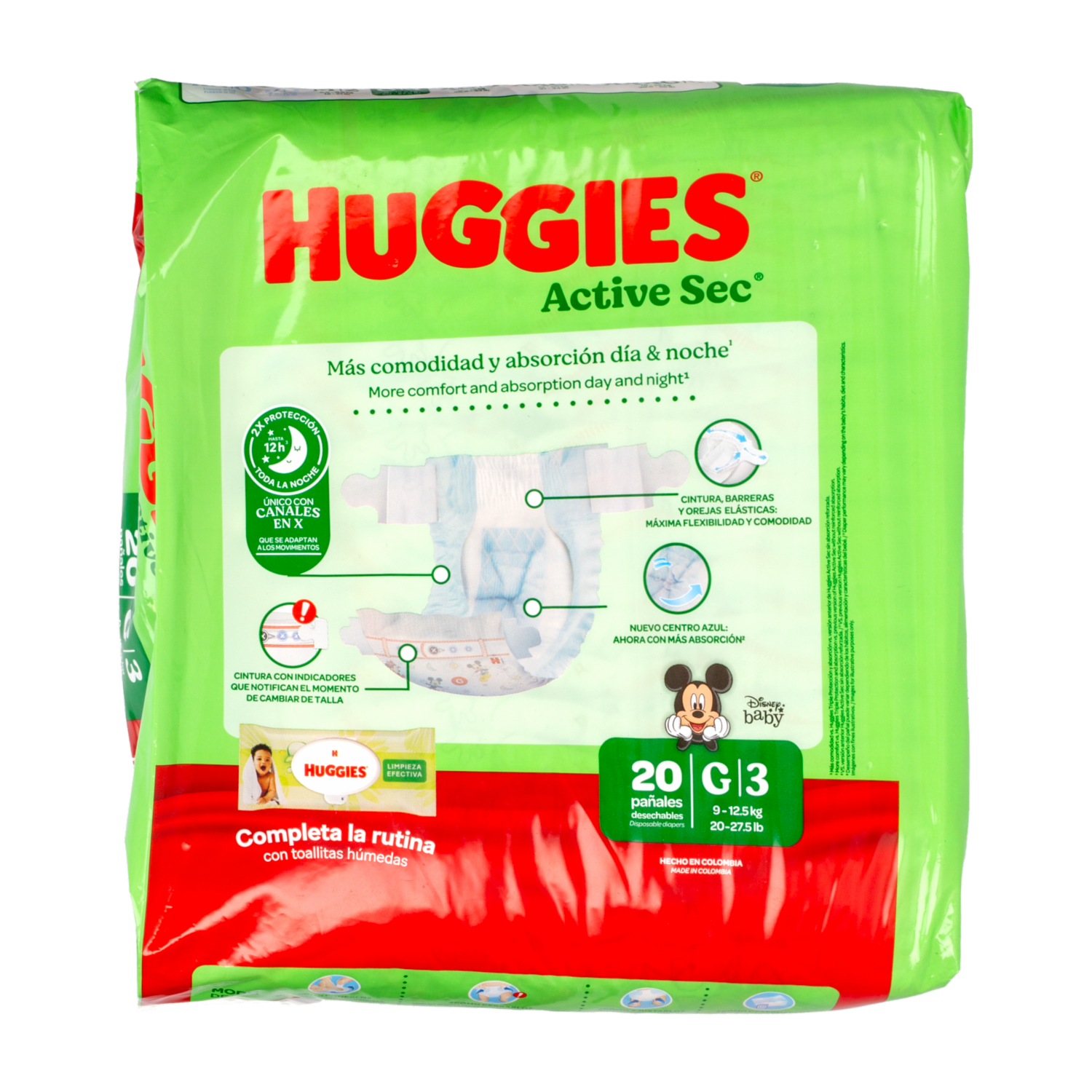 Pañales Desechables Active Sec G HUGGIES X 20 Uds