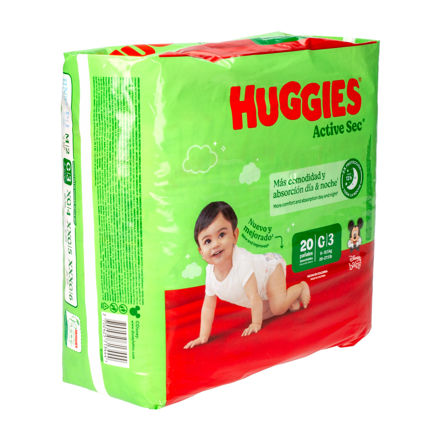 Pañales Desechables Active Sec G HUGGIES X 20 Uds