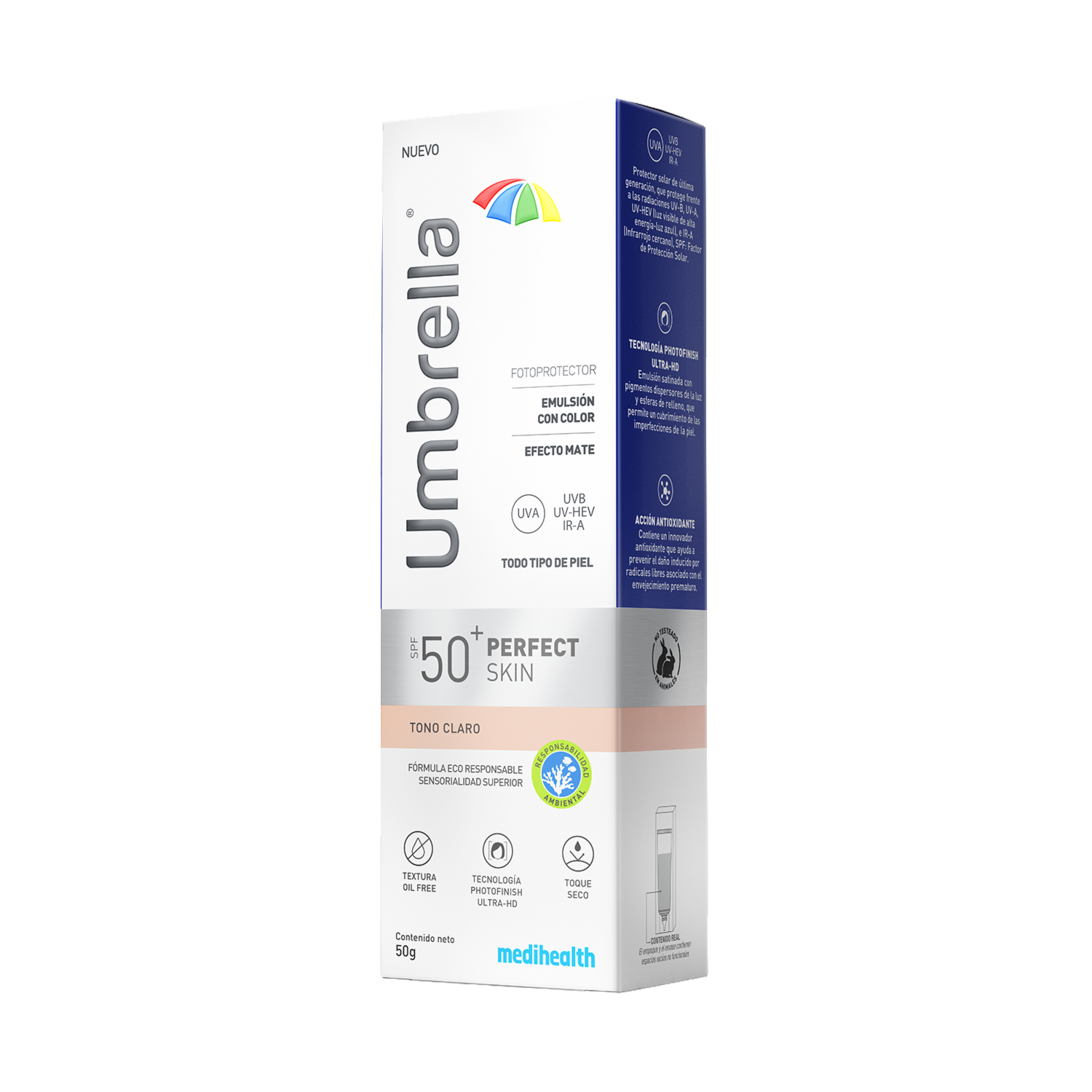 Protector Solar Base Fluida Claro Spf50 UMBRELLA 50 G
