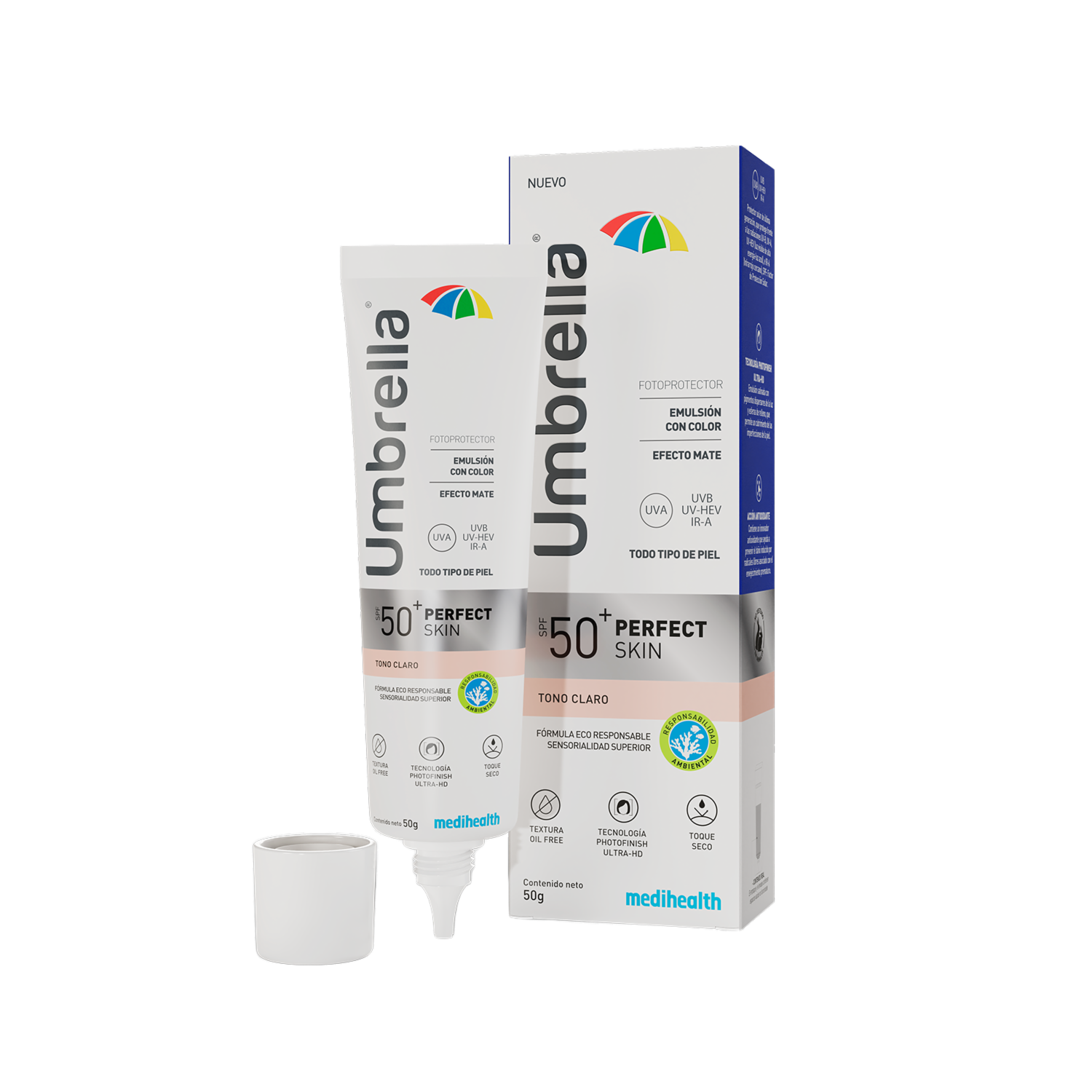 Protector Solar Base Fluida Claro Spf50 UMBRELLA 50 G