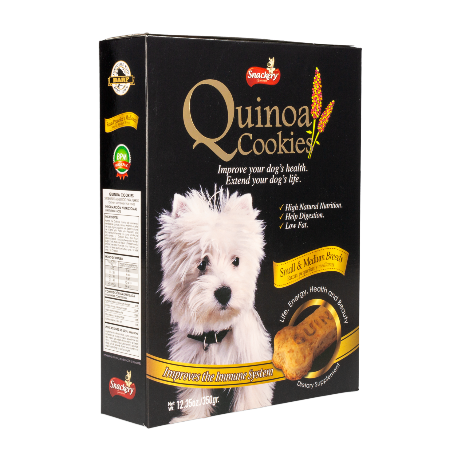 Galletas Para Perros De Quinua Para Razas Pequeñas QUINOA COOKIES 350 G