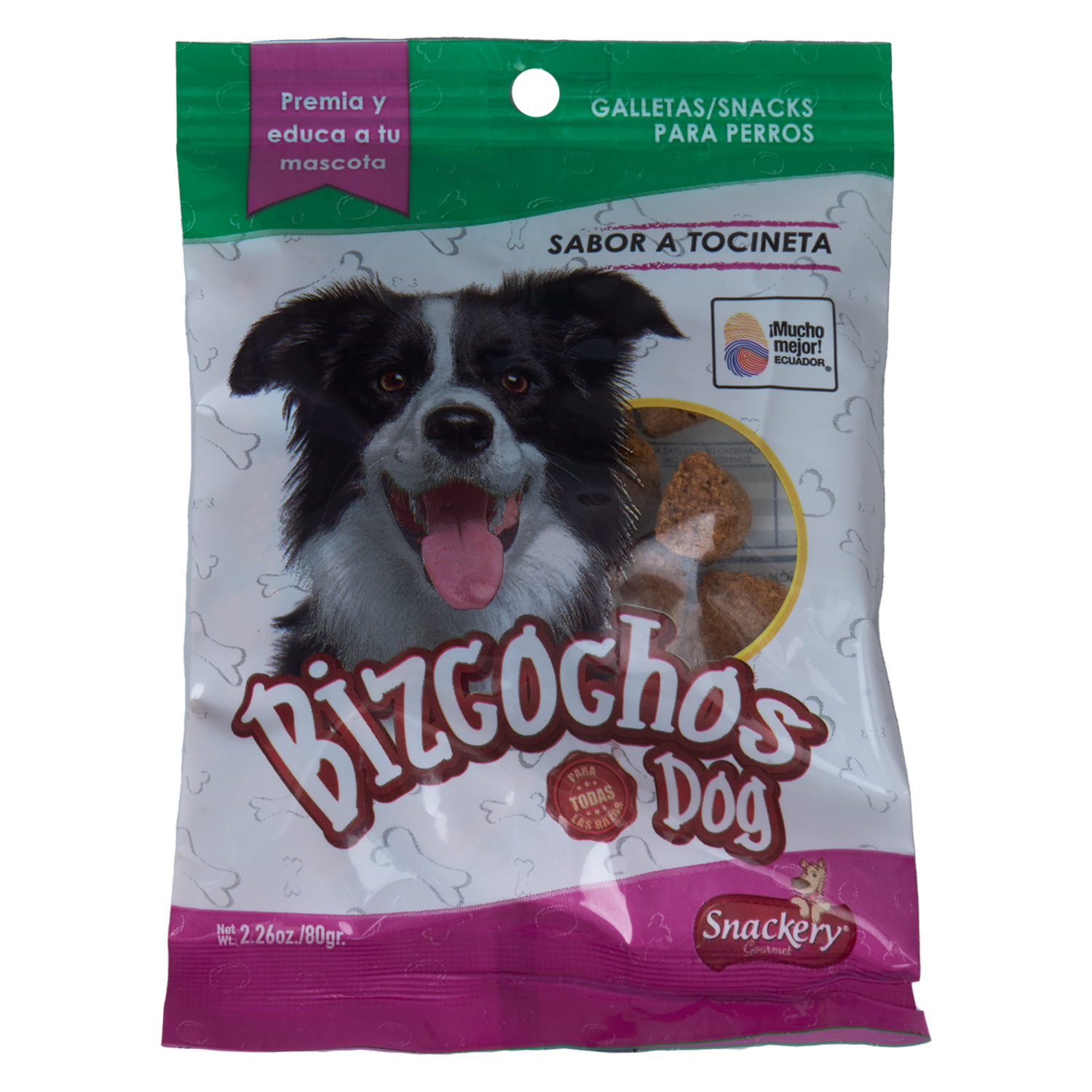 Snack Para Perros Sabor A Tocineta BIZCOCHOS DOG 80 G