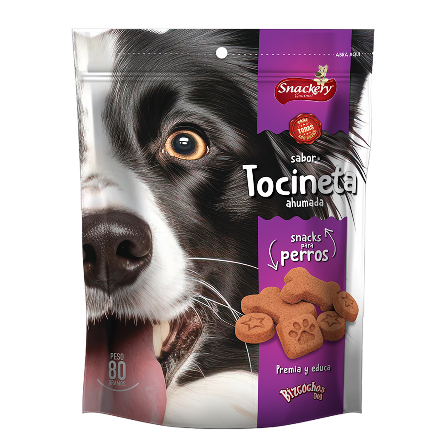 Snack Para Perros Sabor A Tocineta BIZCOCHOS DOG 80 G