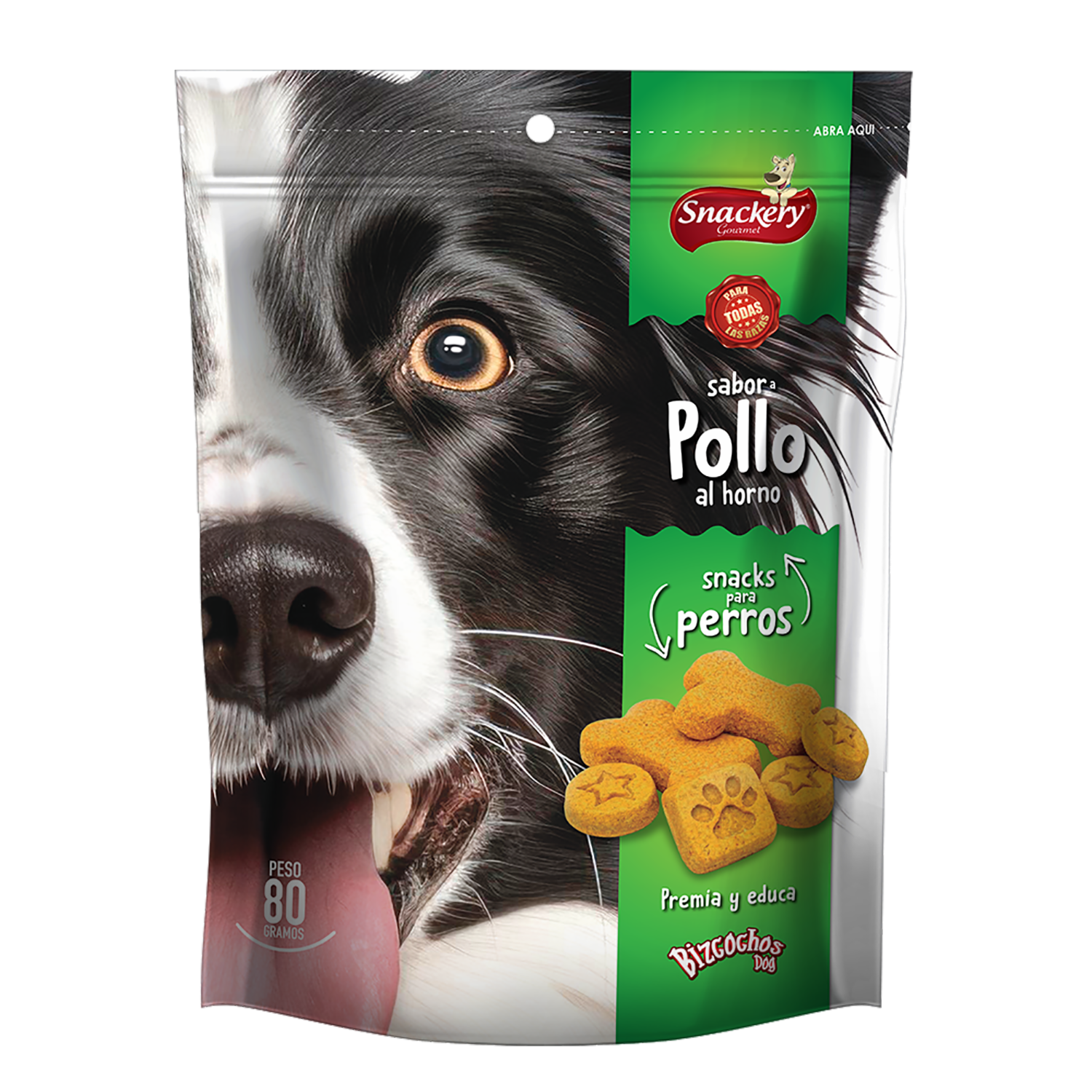 Snack Para Perros Sabor A Pollo BIZCOCHOS DOG 80 G