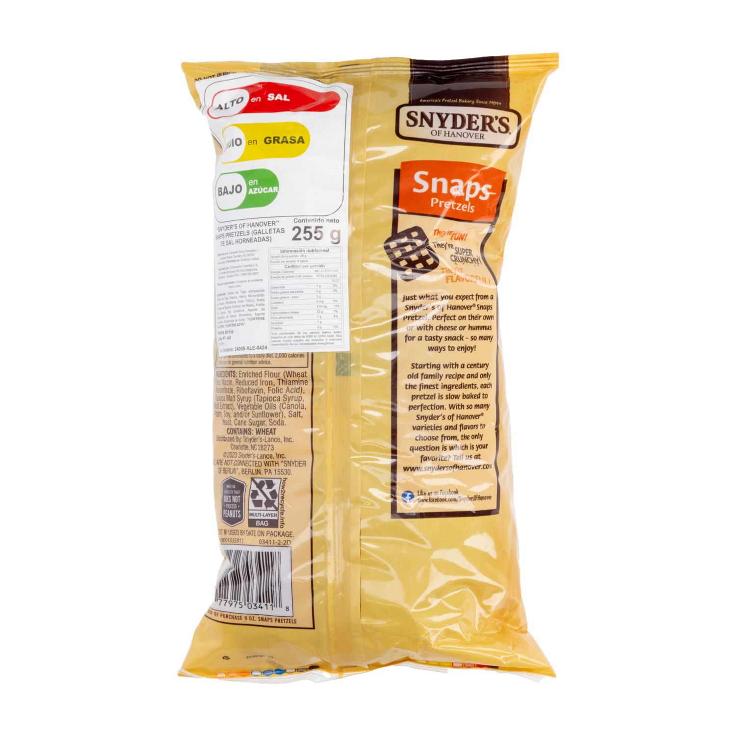 Galletas Snaps SNYDER’S 255.20 G