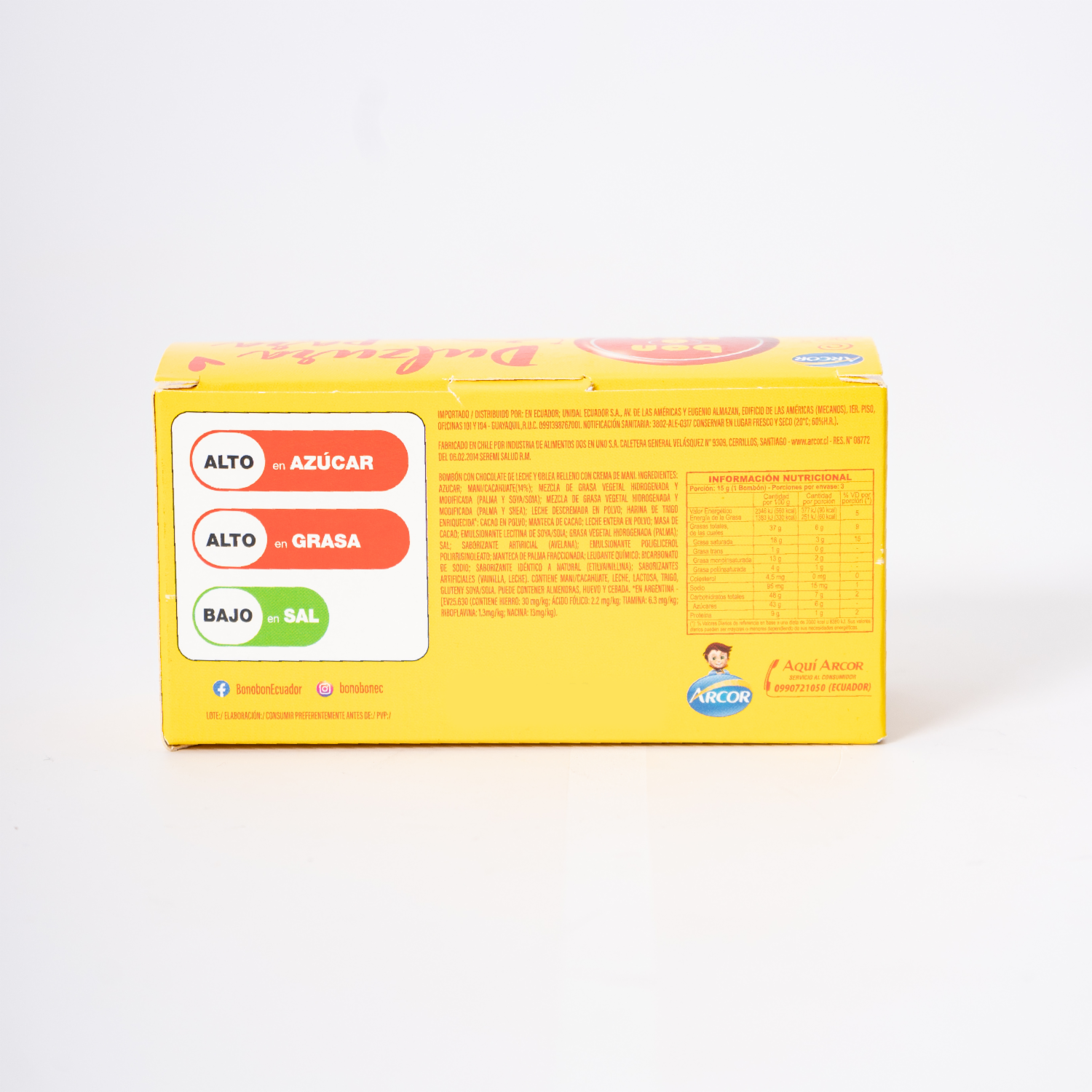 Bombones De Chocolate Relleno BON O BON 45 G