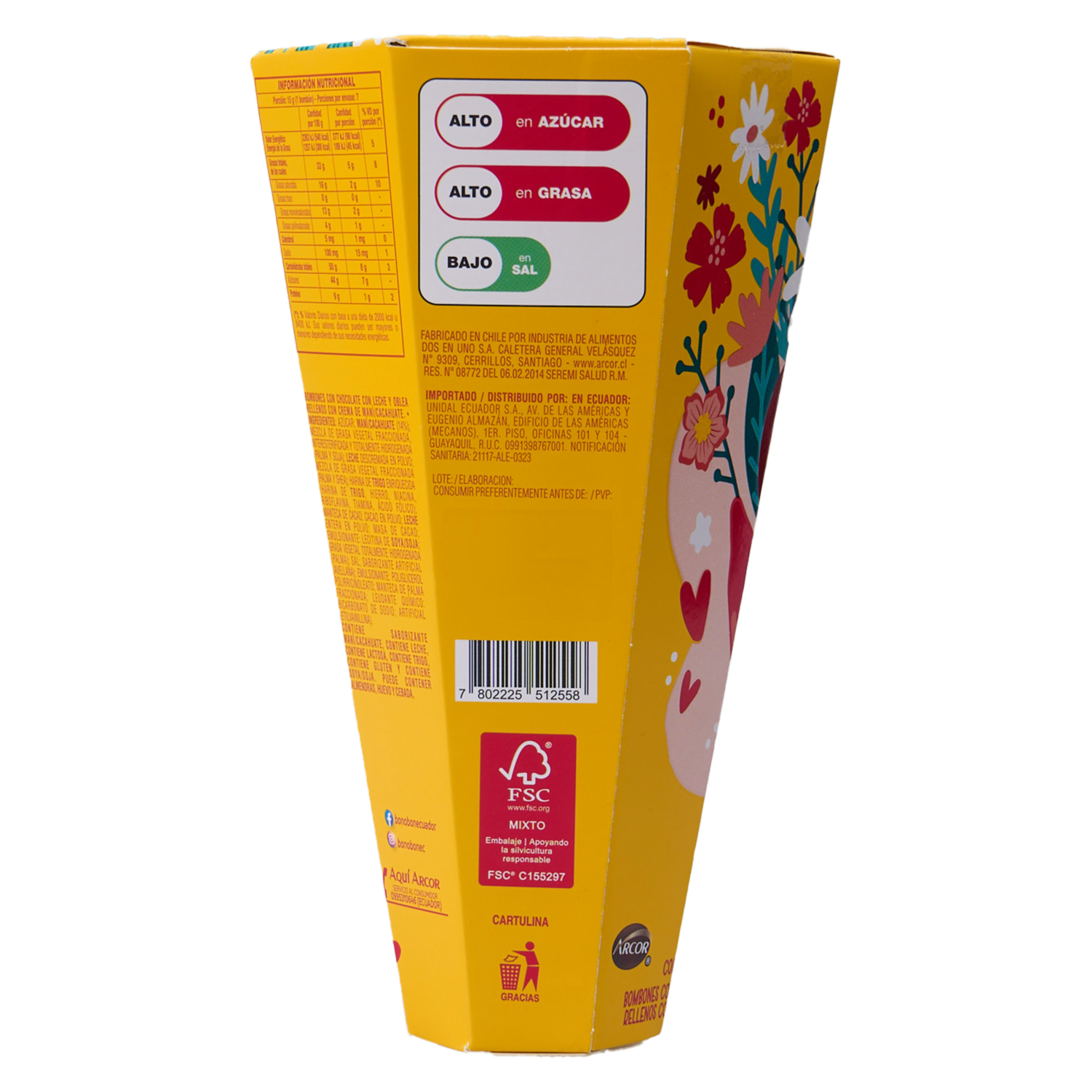 Chocolate Con Leche Estuche Ramo BON O BON 105  G