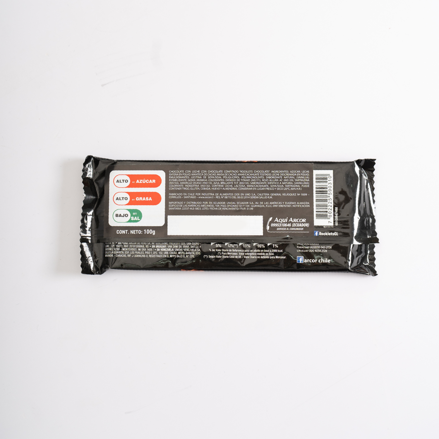 Chocolate En Tableta ARCOR 100 G