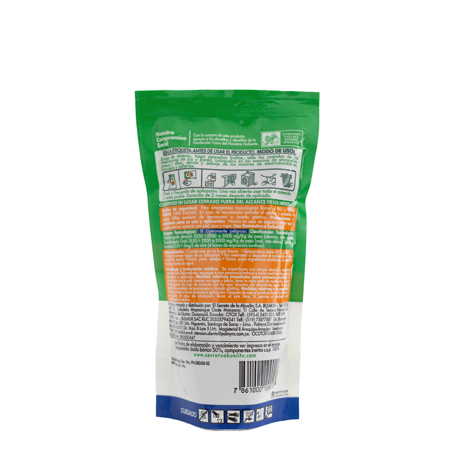 Insecticida En Sachet EL SECRETO DE LA ABUELITA 225 G
