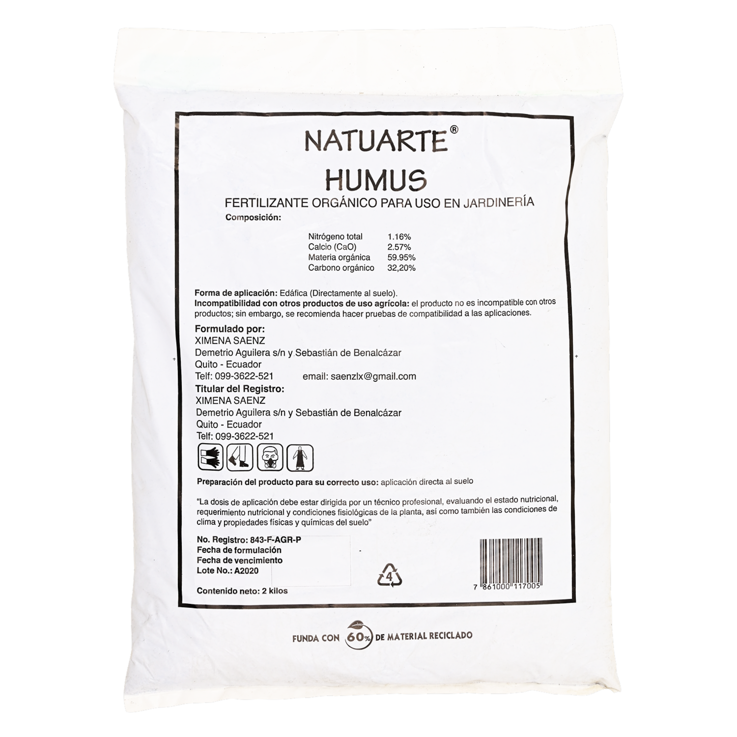 Humus Orgánico NATUARTE 2 Kl