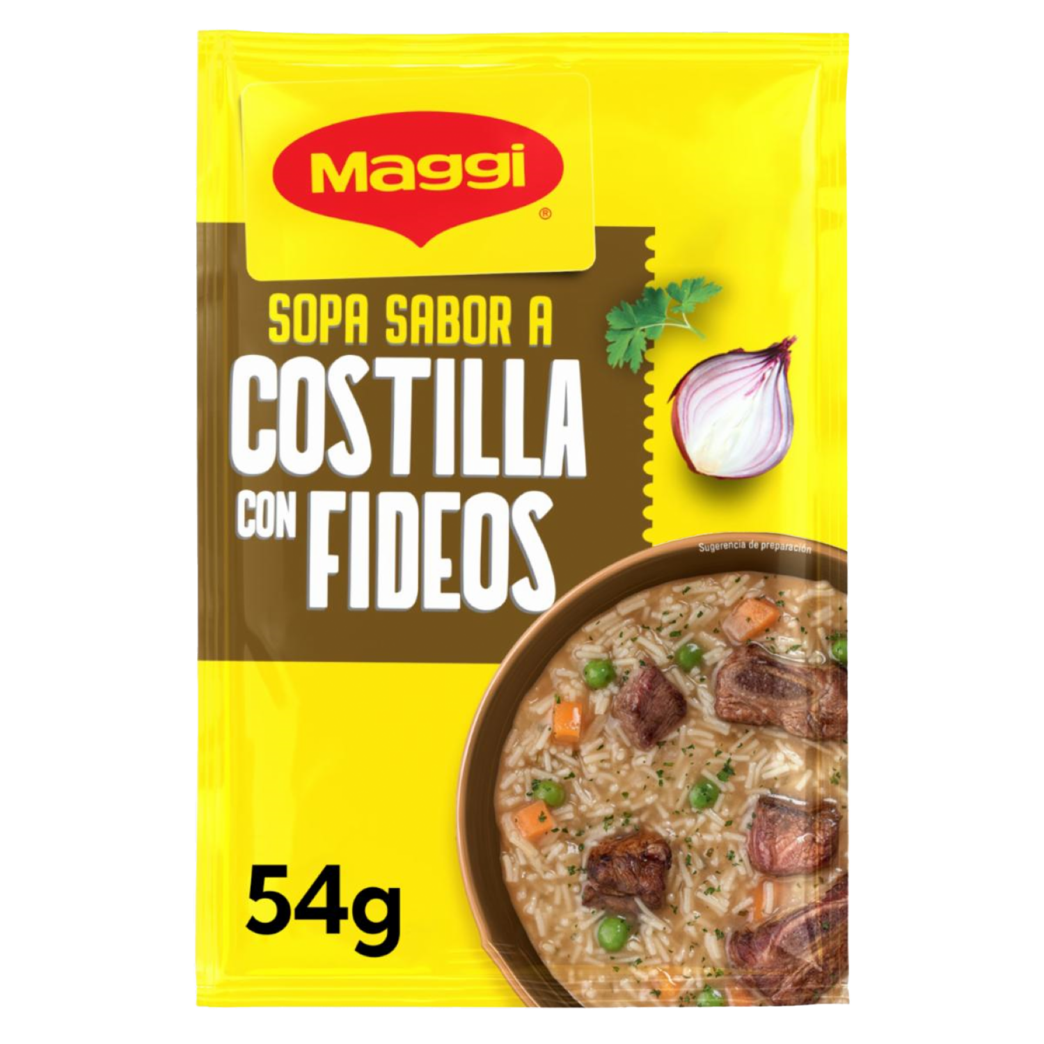 Sopa Instantánea De Costilla Con Fideos MAGGI 54 G
