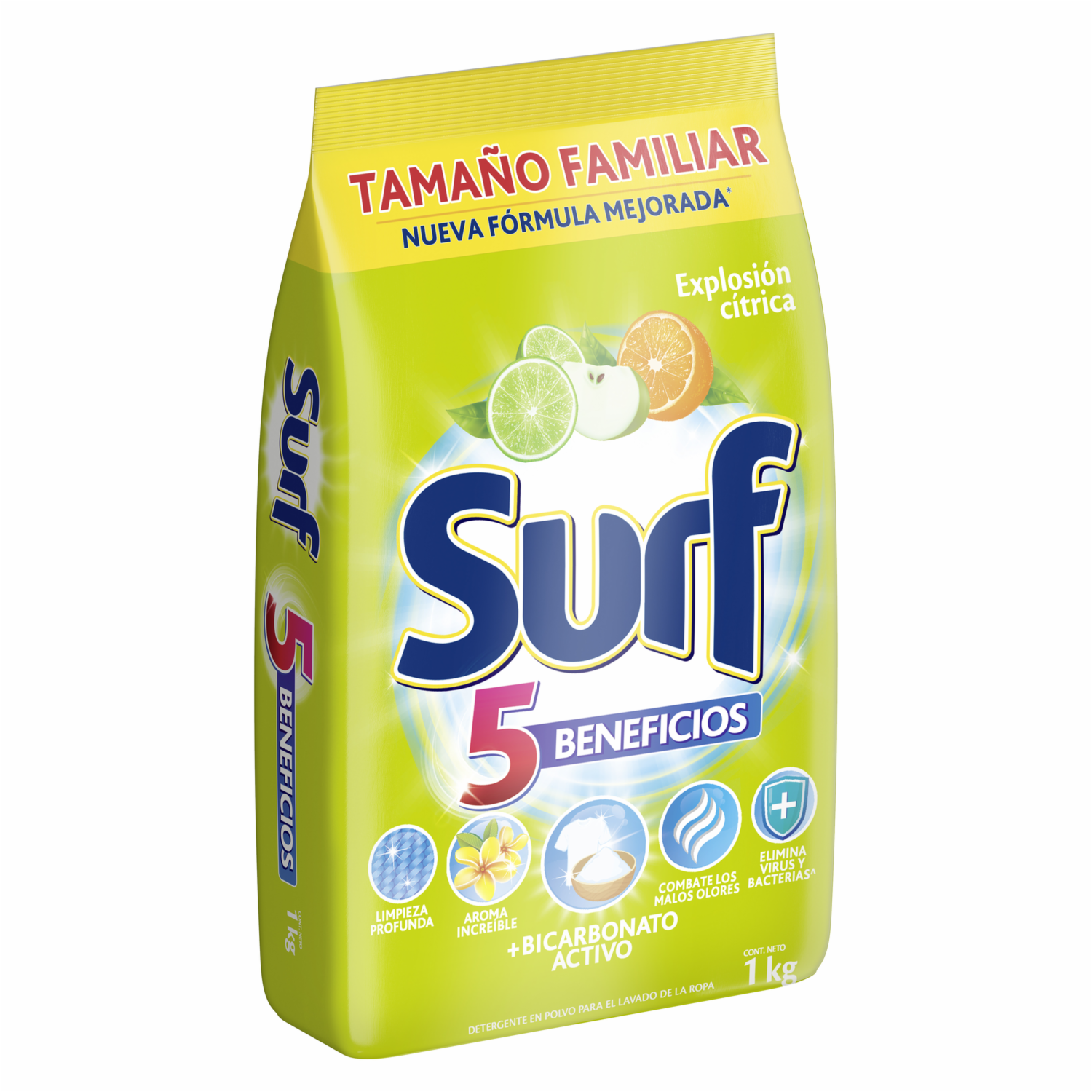 Detergente En Polvo Explosión Cítrica SURF 1000 G