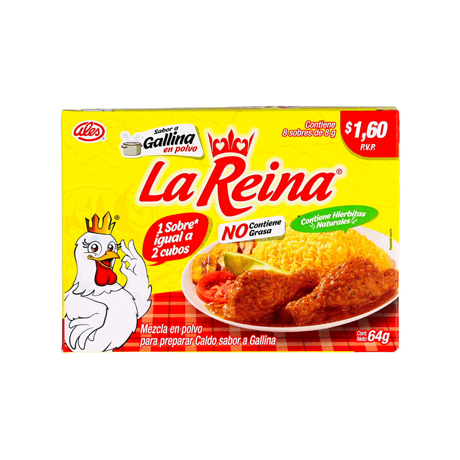 Caldo De Gallina En Polvo LA REINA 64 G