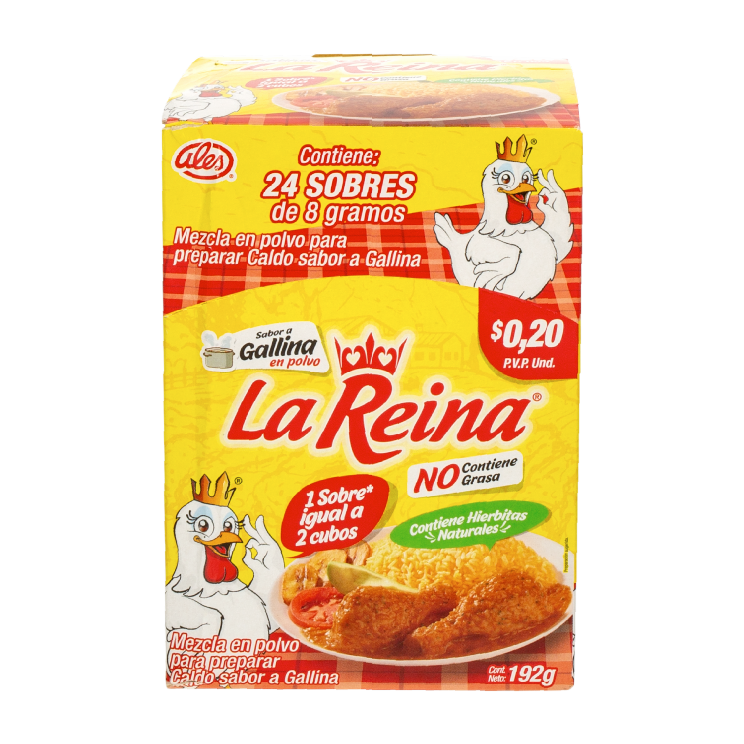 Caldo De Gallina En Polvo LA REINA 192 G