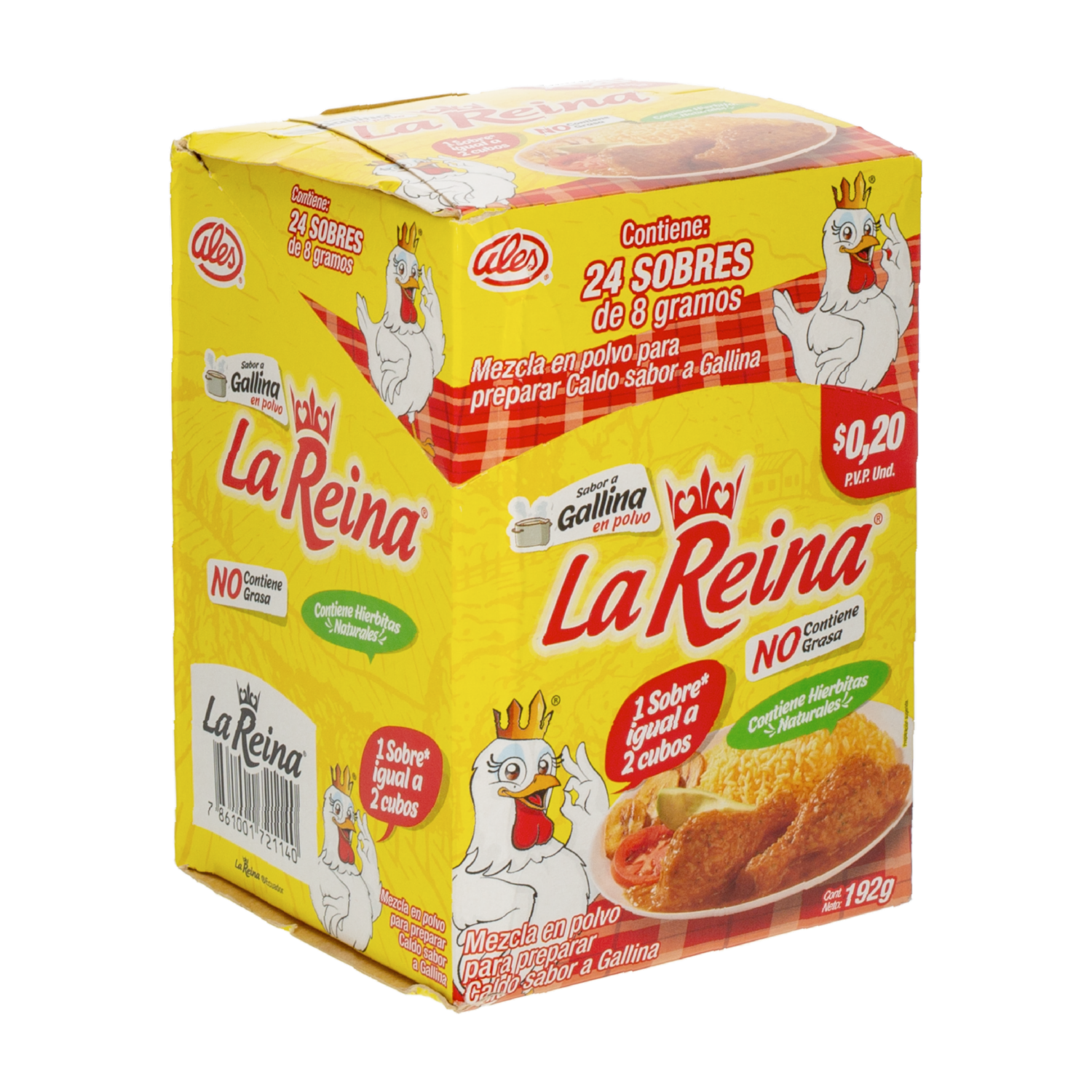 Caldo De Gallina En Polvo LA REINA 192 G
