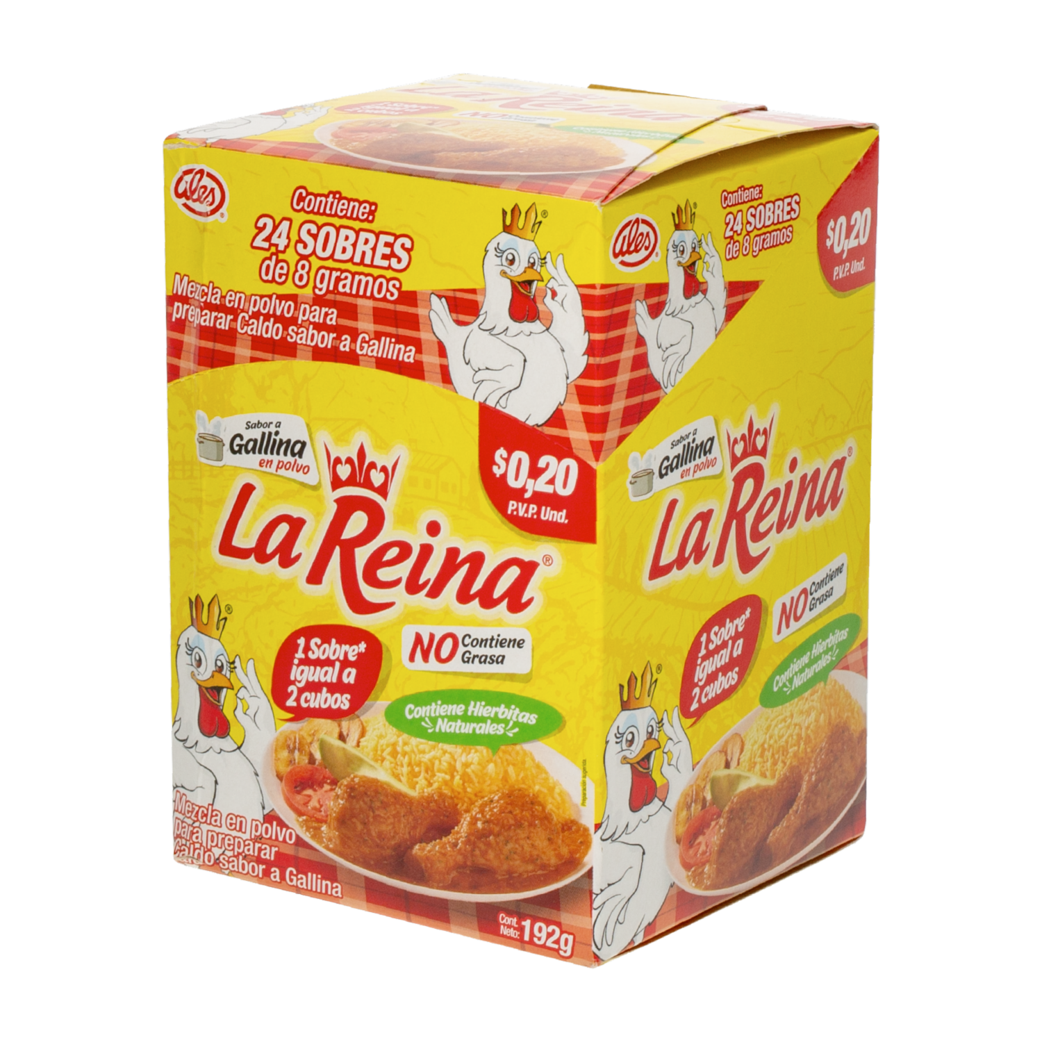 Caldo De Gallina En Polvo LA REINA 192 G