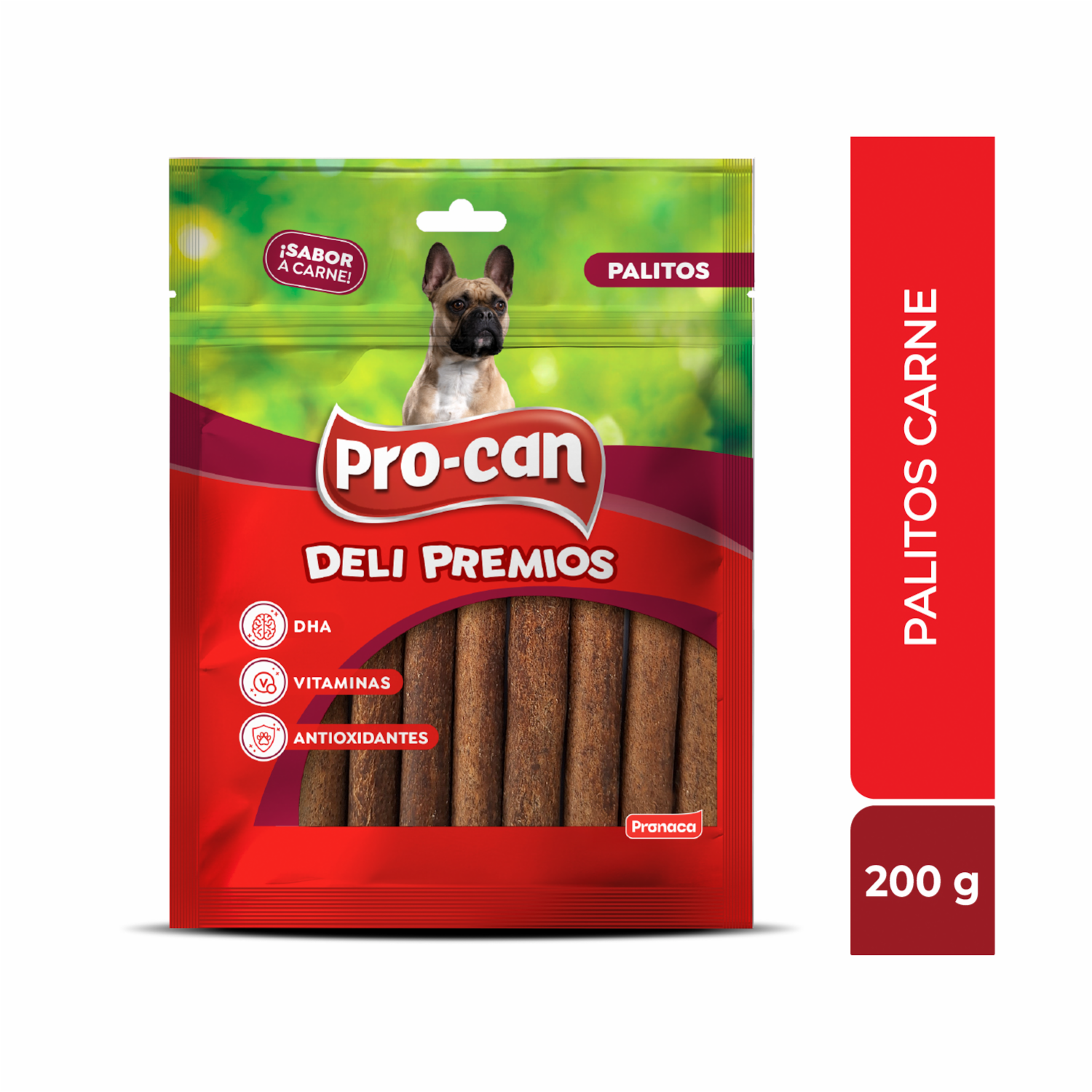 Snack Para Perros Palitos De Carne Deli Premios PRO-CAN 200 G